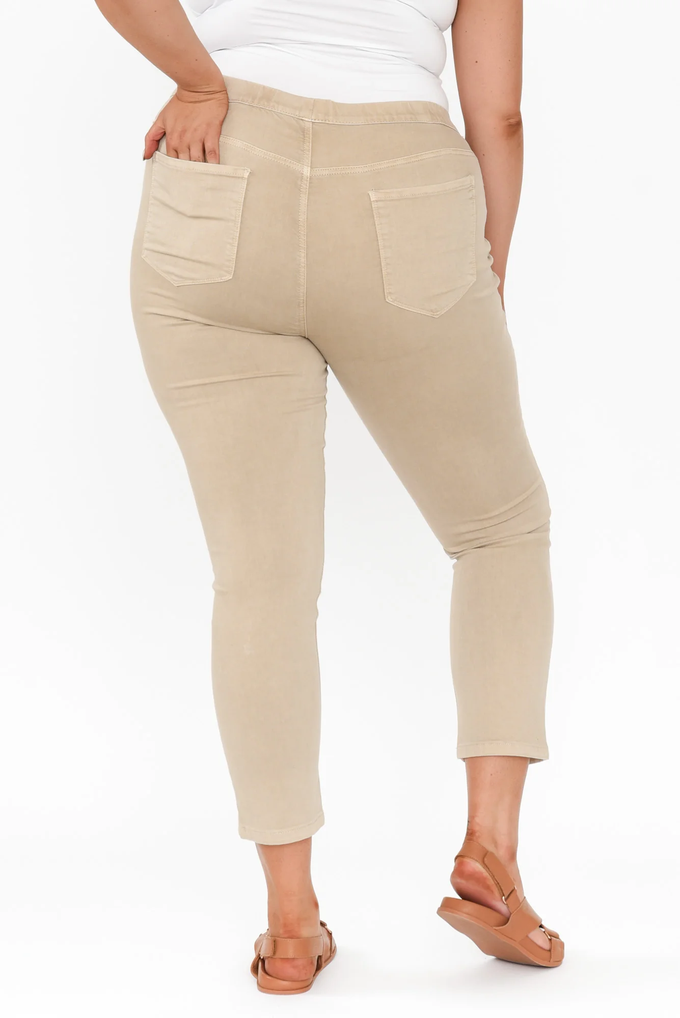 Zadie Beige Stretch Jeans