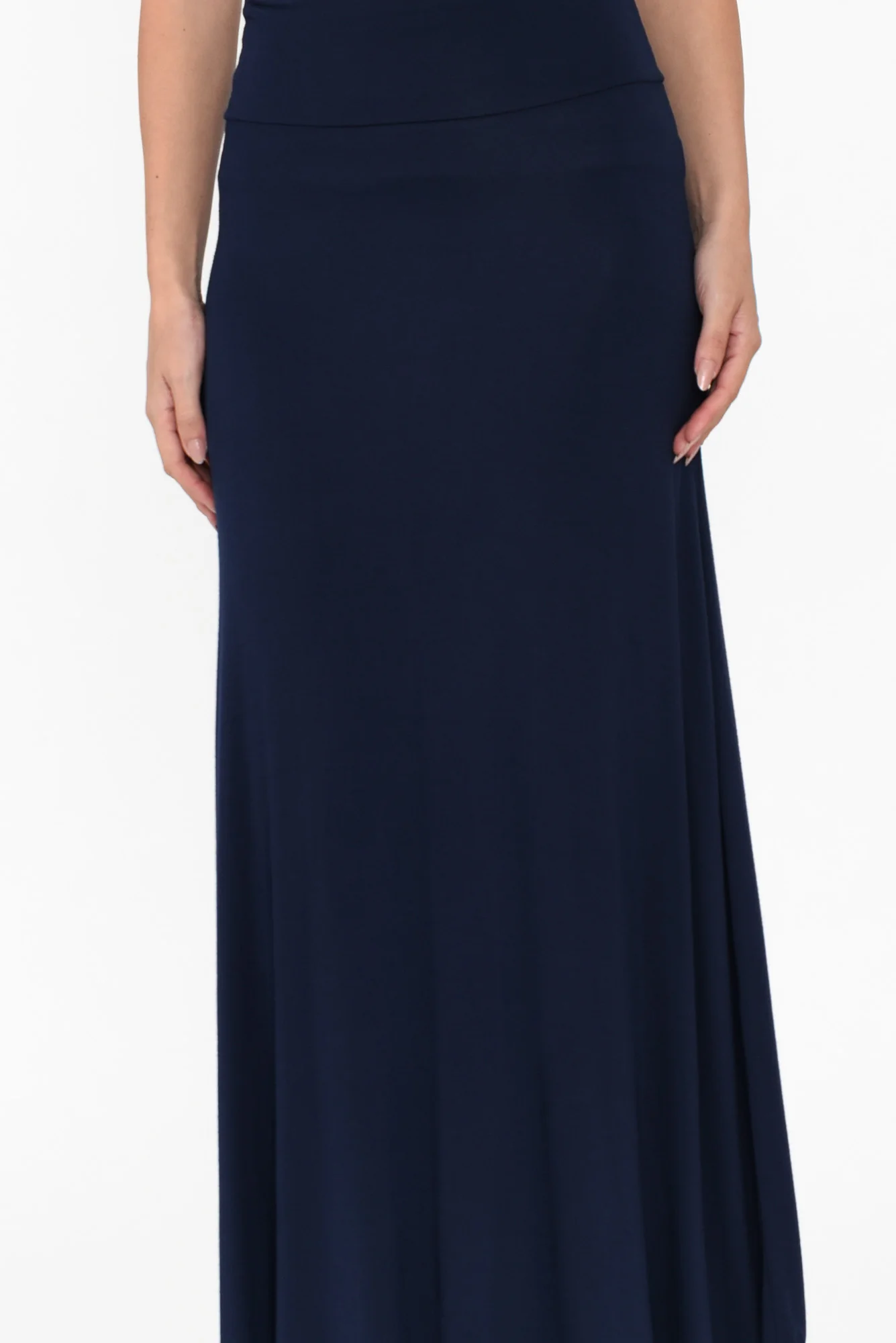 Lana Navy Bamboo Maxi Skirt