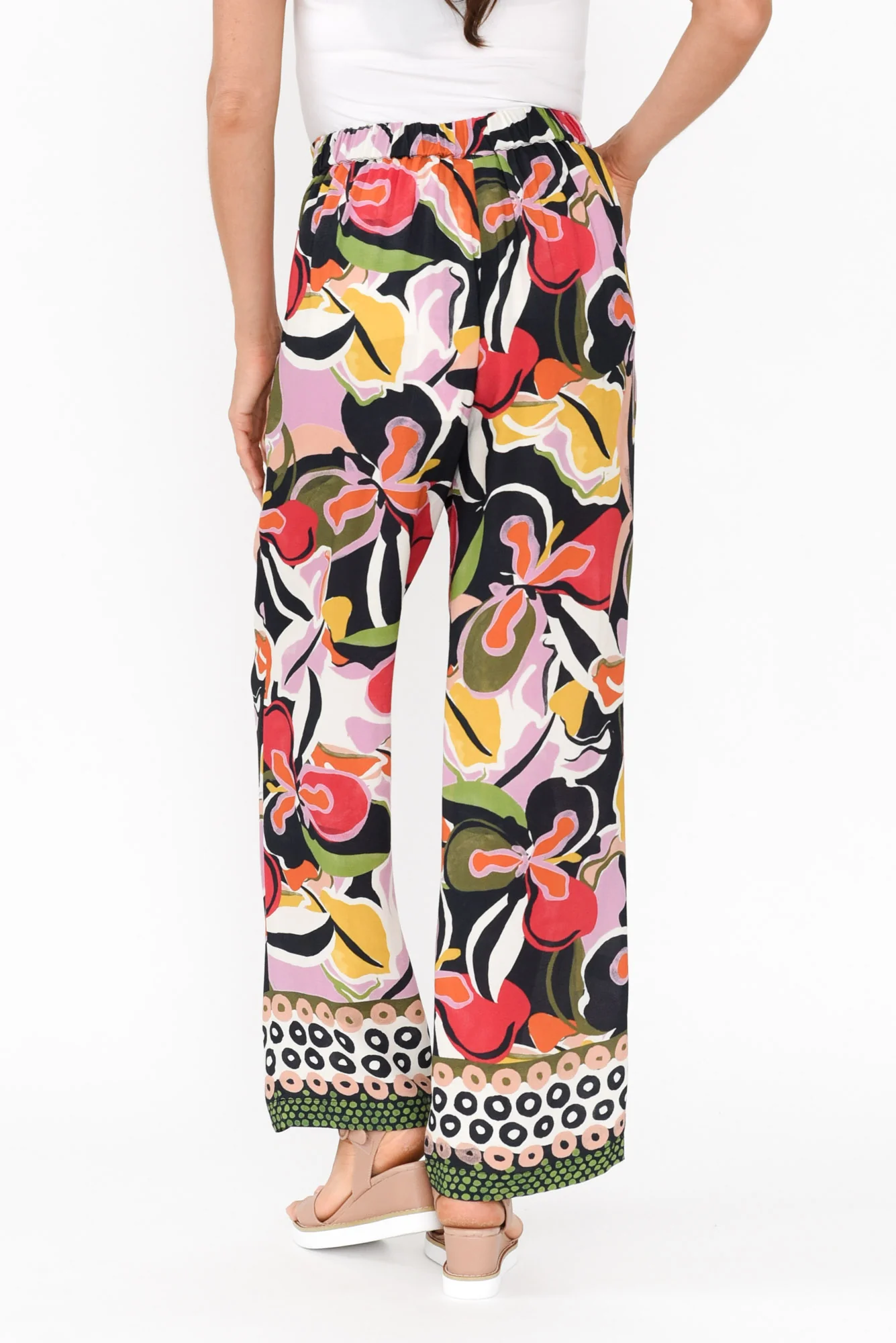 Feature Black Tropical Pant