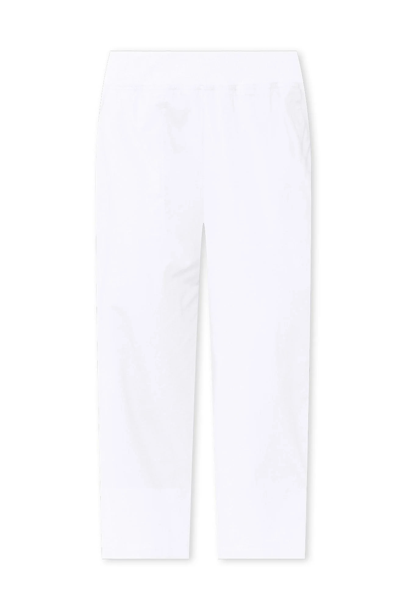 Pablita White Cotton Crop Pants