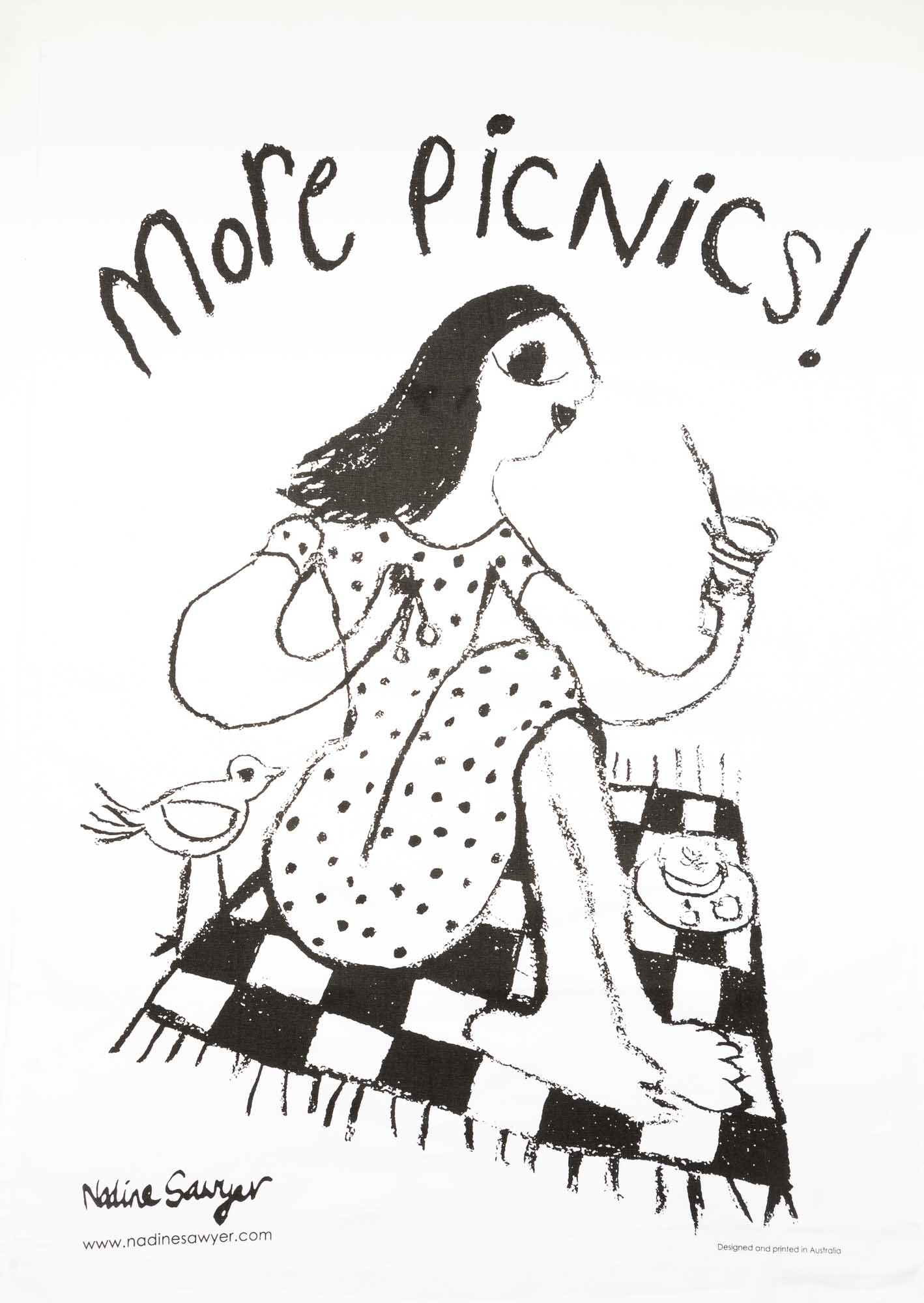 More Picnics Cotton Tea Towel