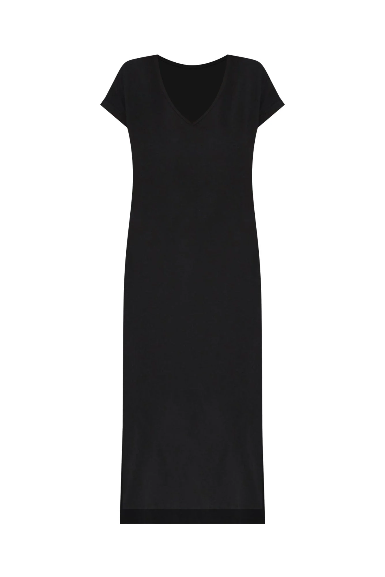 Lavin Black Cotton Stretch Dress