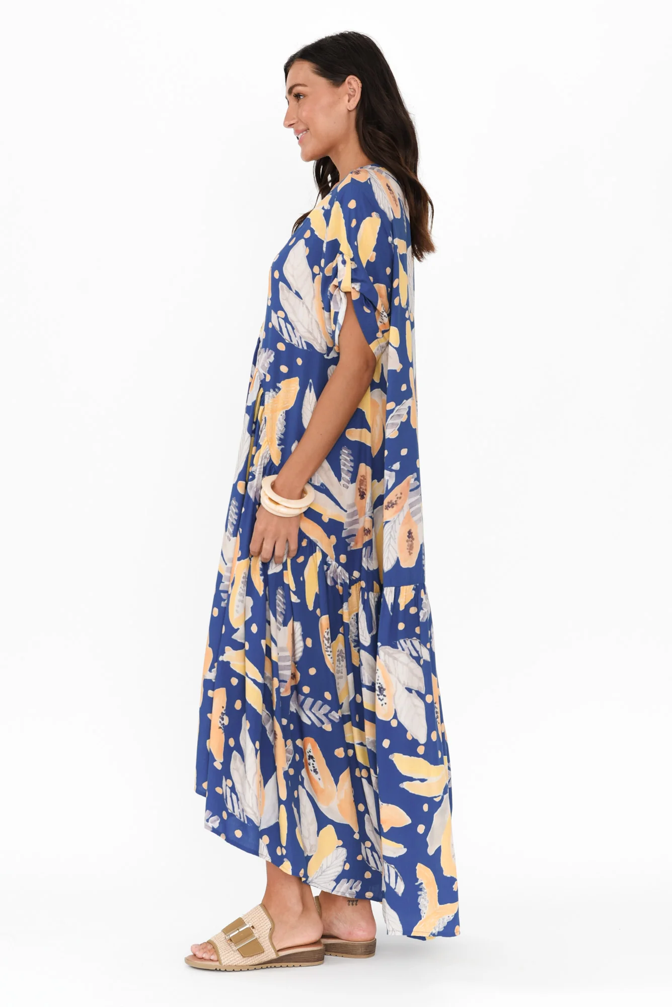Blue Fruity Peak Maxi Dress