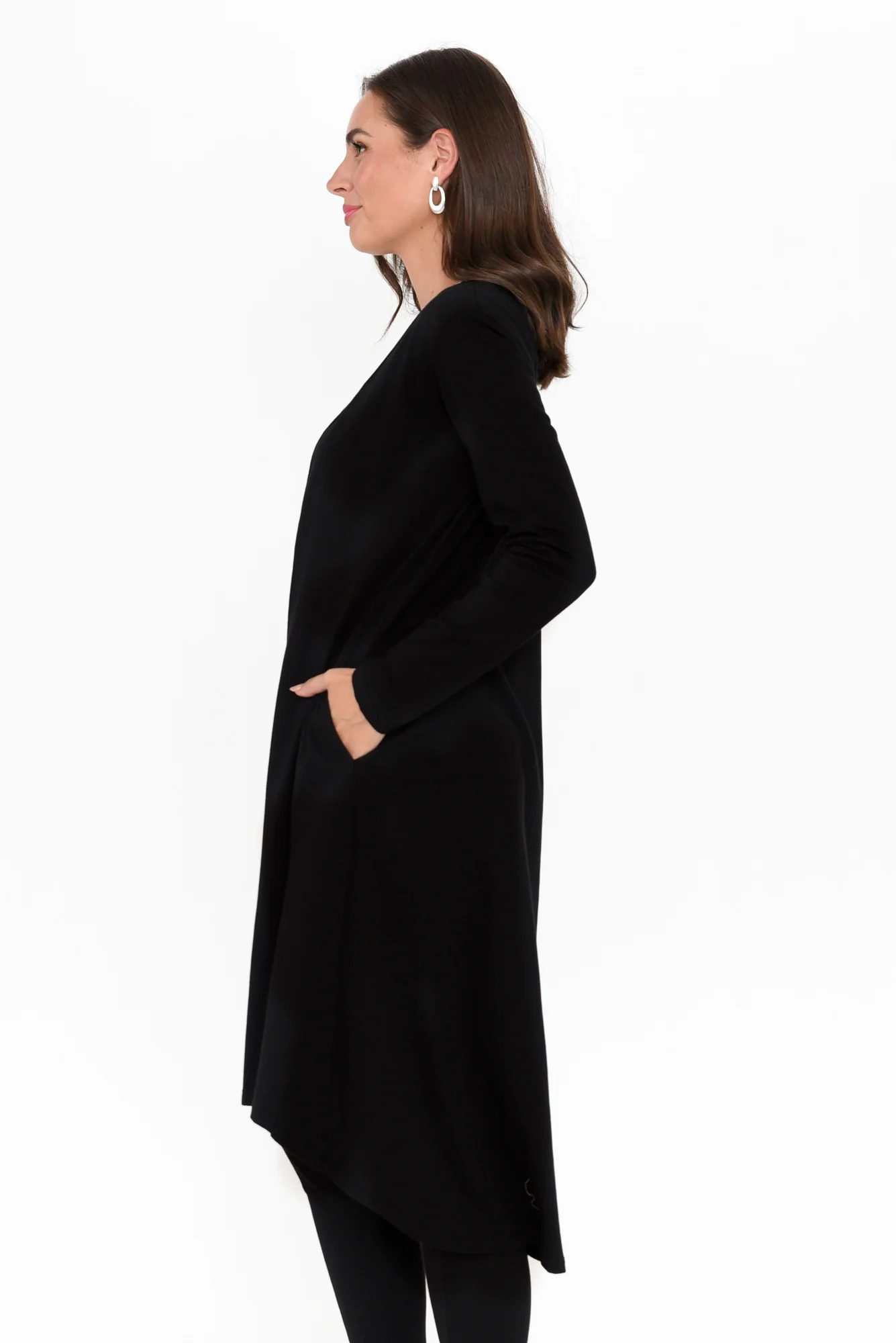 Byron Black Cotton Cardigan