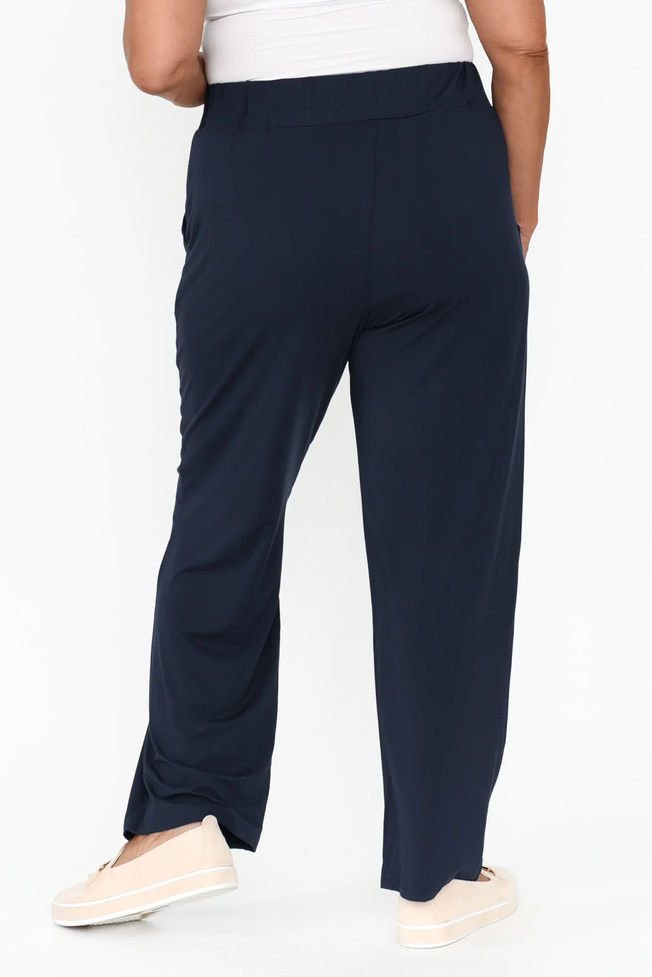Rosella Navy Bamboo Pants