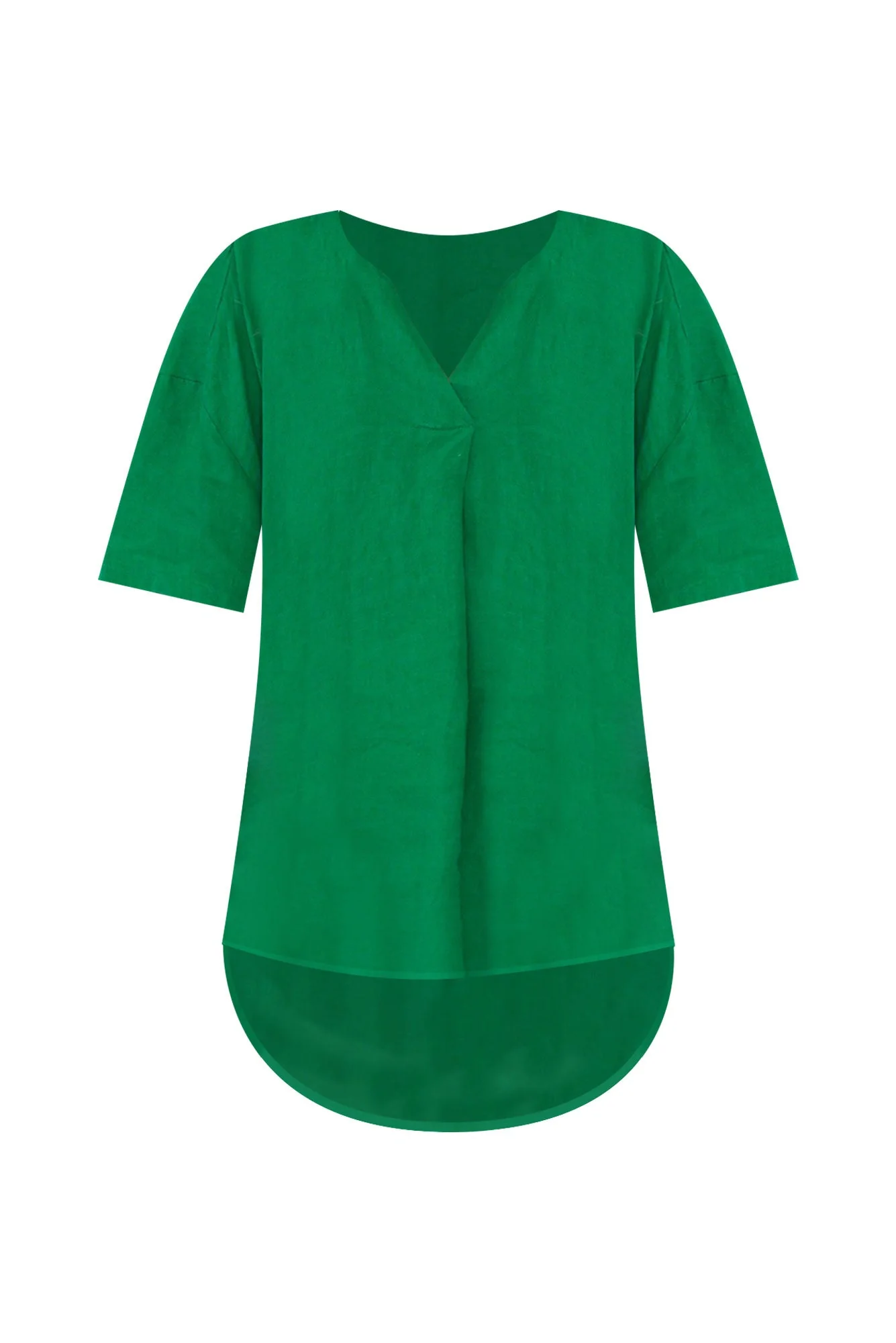Holland Green Linen V Neck Tunic