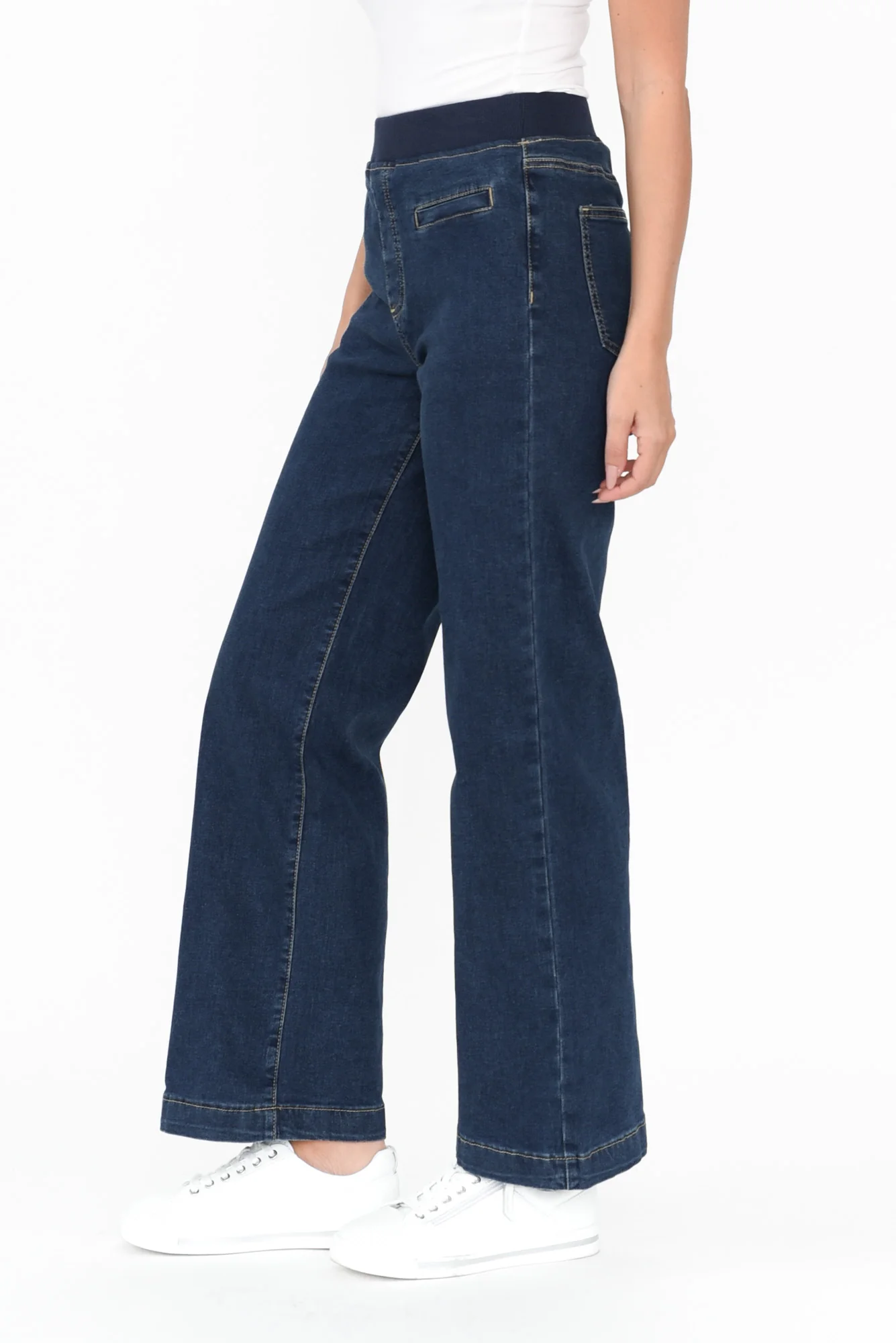 Maddy Dark Blue Wide Leg Jeans