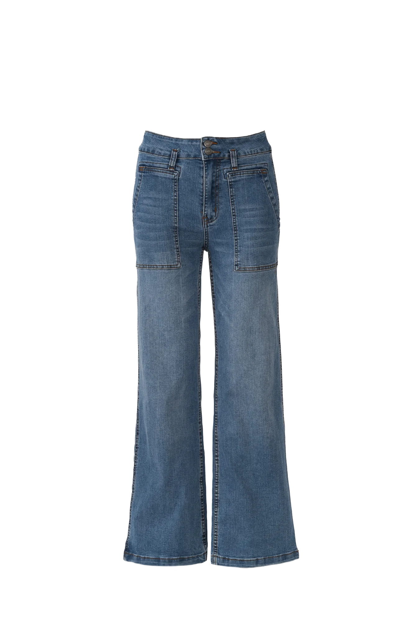 Orwell Mid Blue Wide Leg Jeans