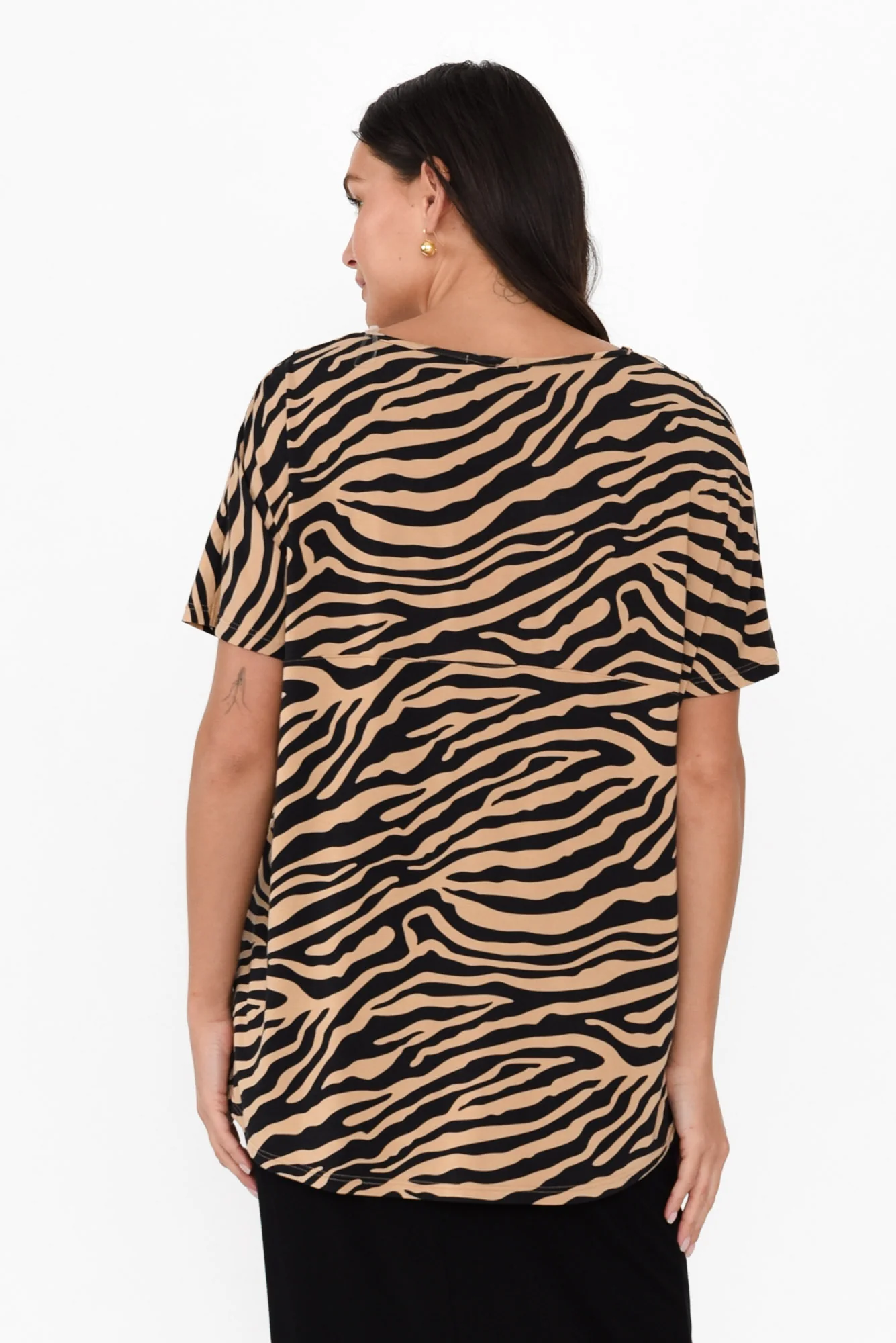 Ivy Tan Zebra Micro Modal Swing Tee
