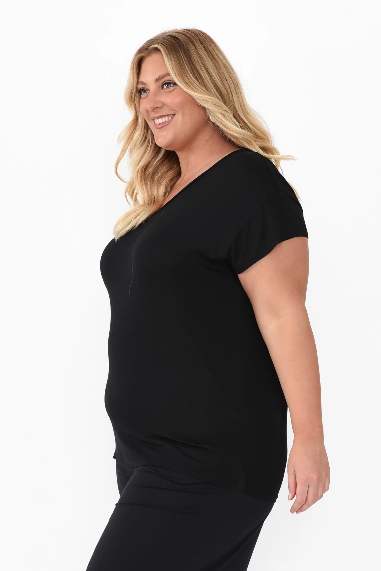 Jenkins Black Modal Tee