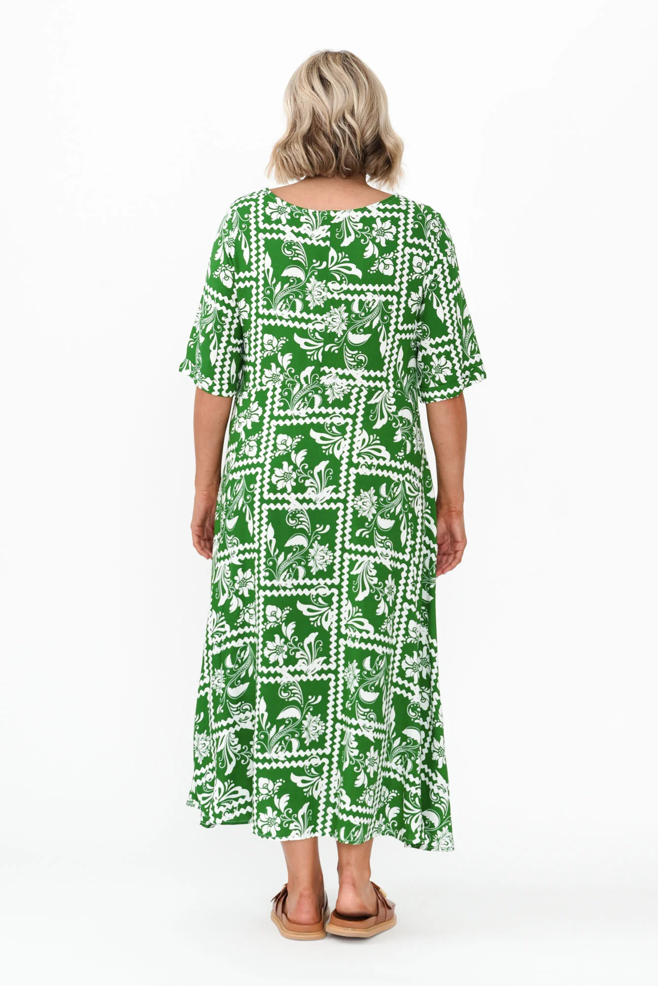 Sula Green Floral Pocket Dress