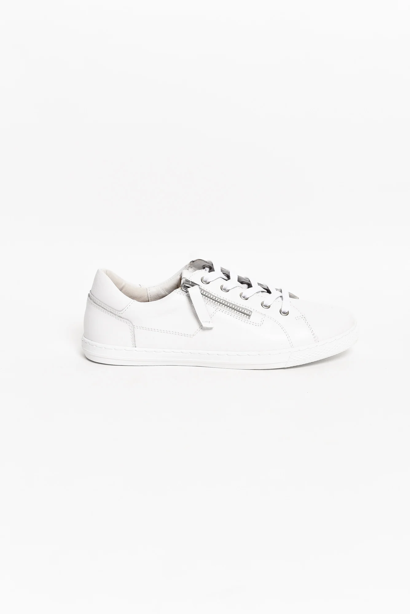 Salute White Leather Sneaker