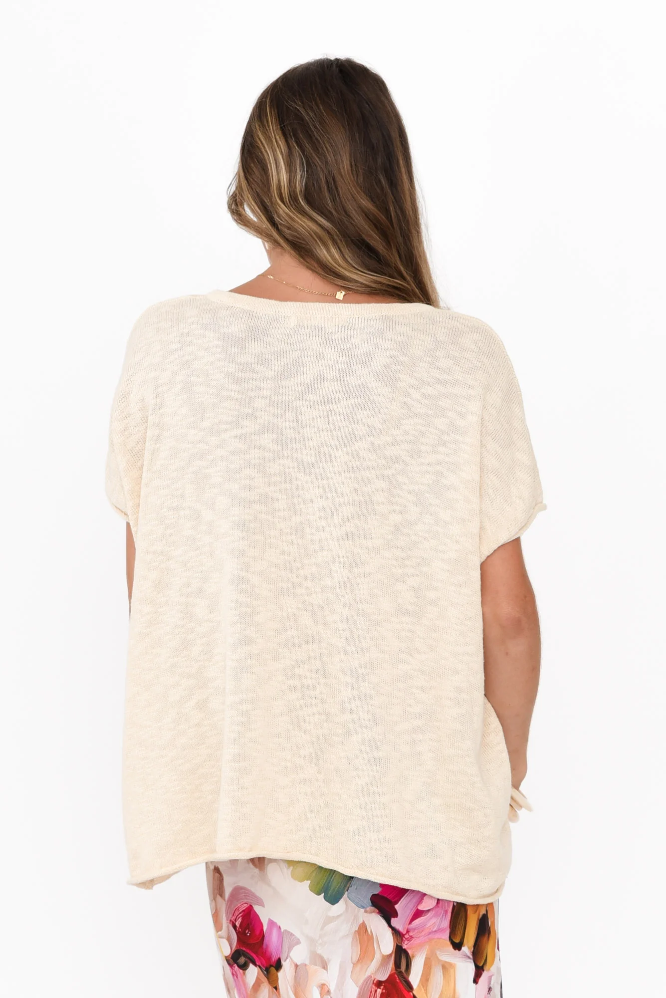 Saxon Cream Oversized Knit Top