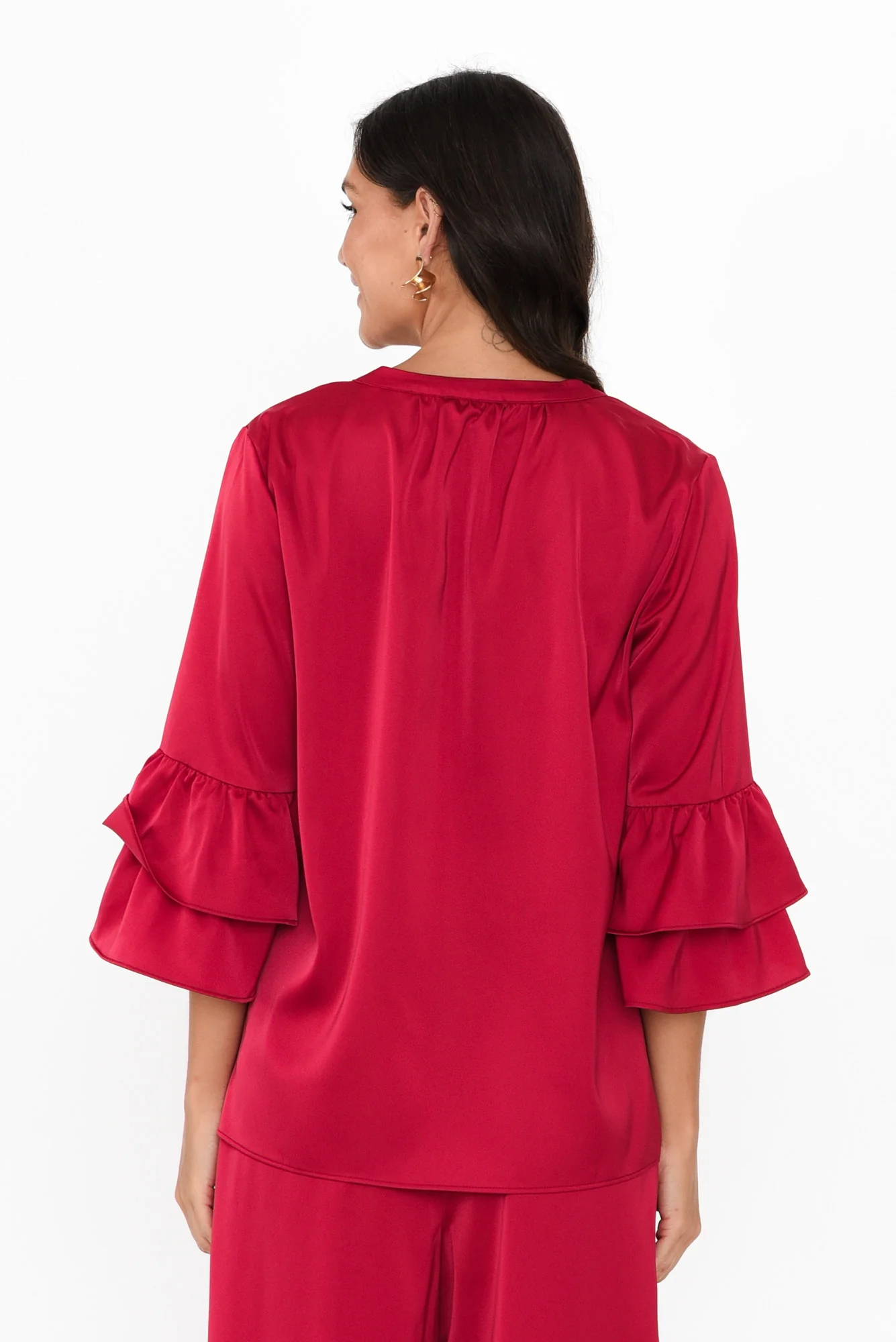 Dancer Red Frill Top
