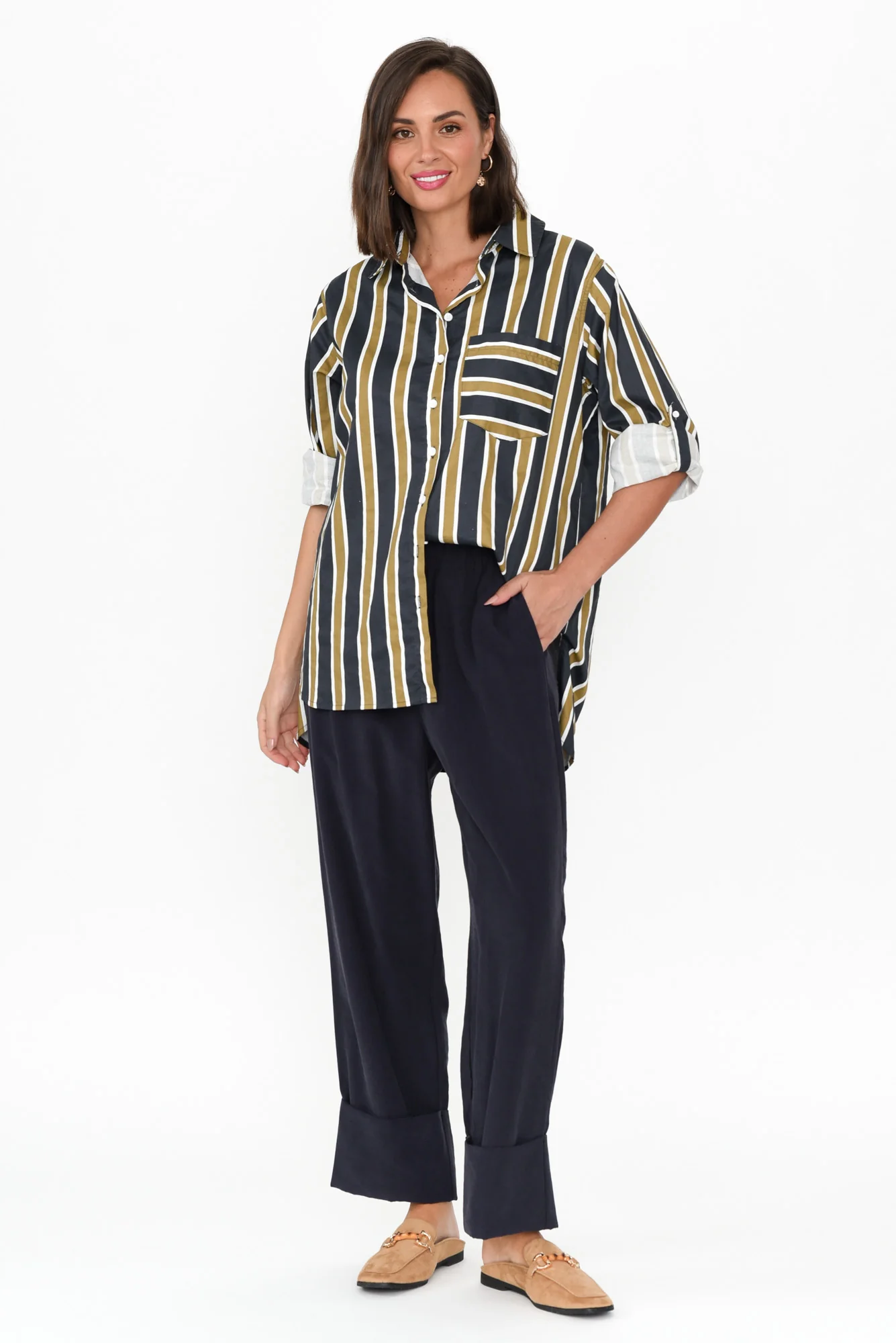 Seria Navy Cuff Pants