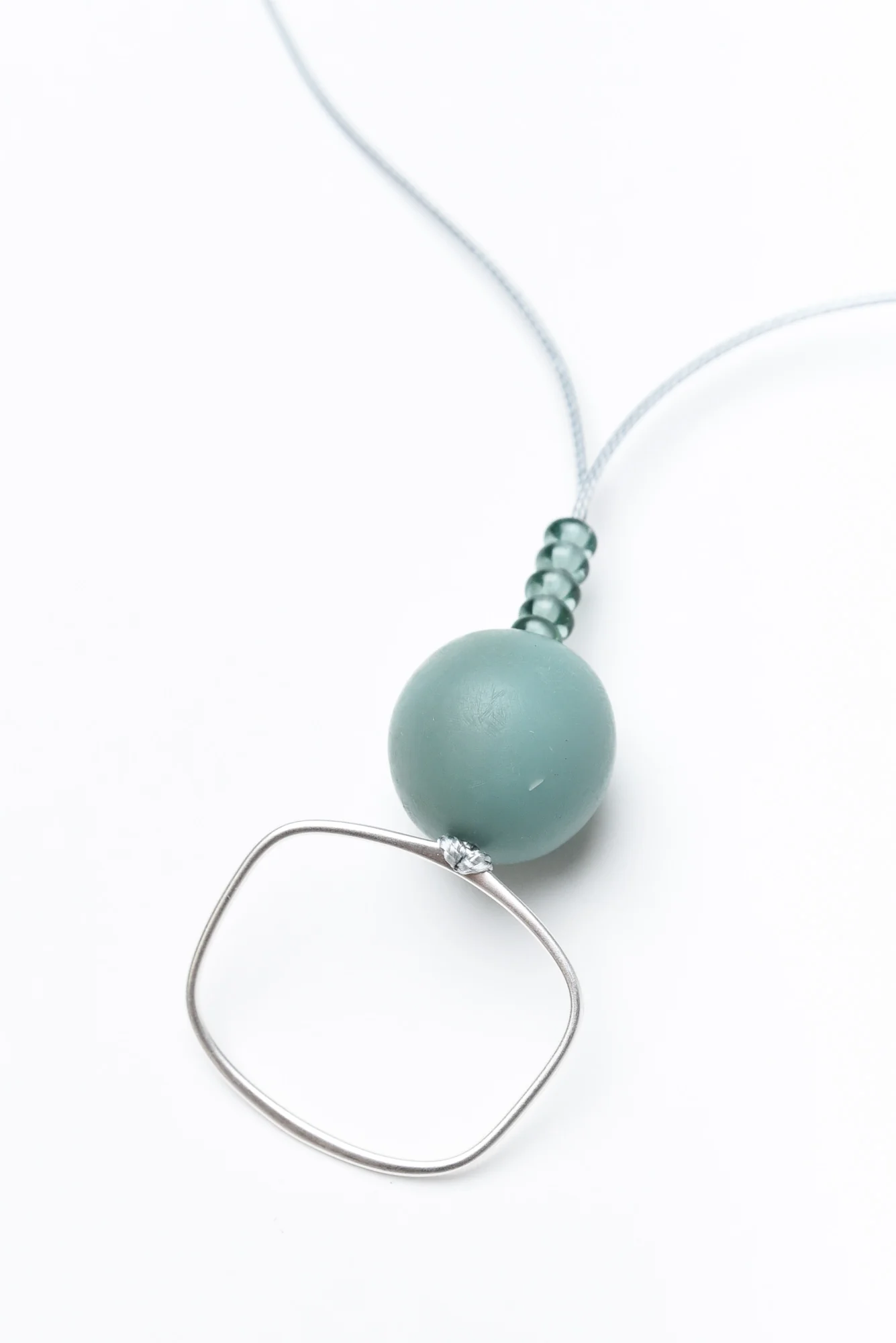 Aneth Sage Beaded Pendant Necklace