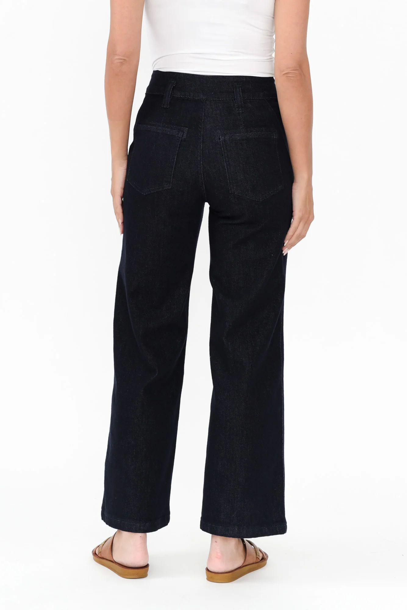 Orwell Dark Blue Wide Leg Jeans