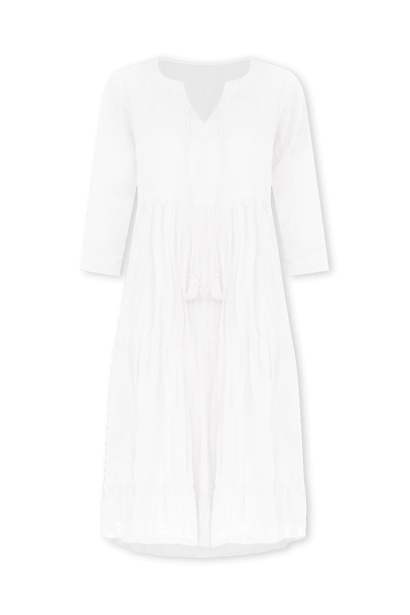 Milana White Crinkle Cotton Dress