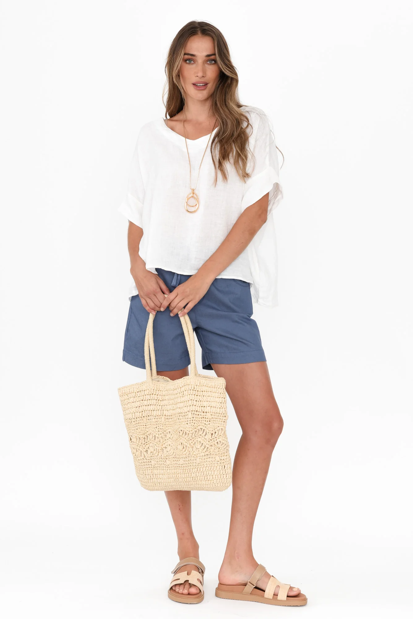Clayton Blue Drawstring Shorts