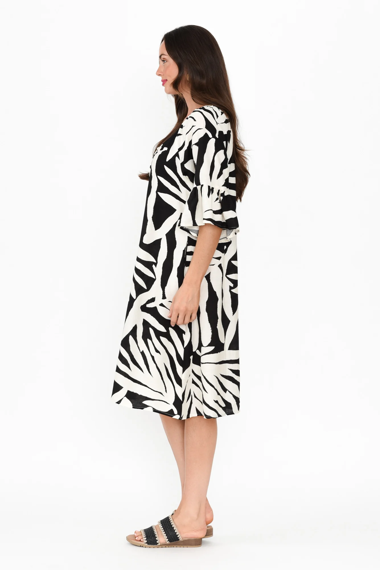 Mariella Black Palm Pocket Dress