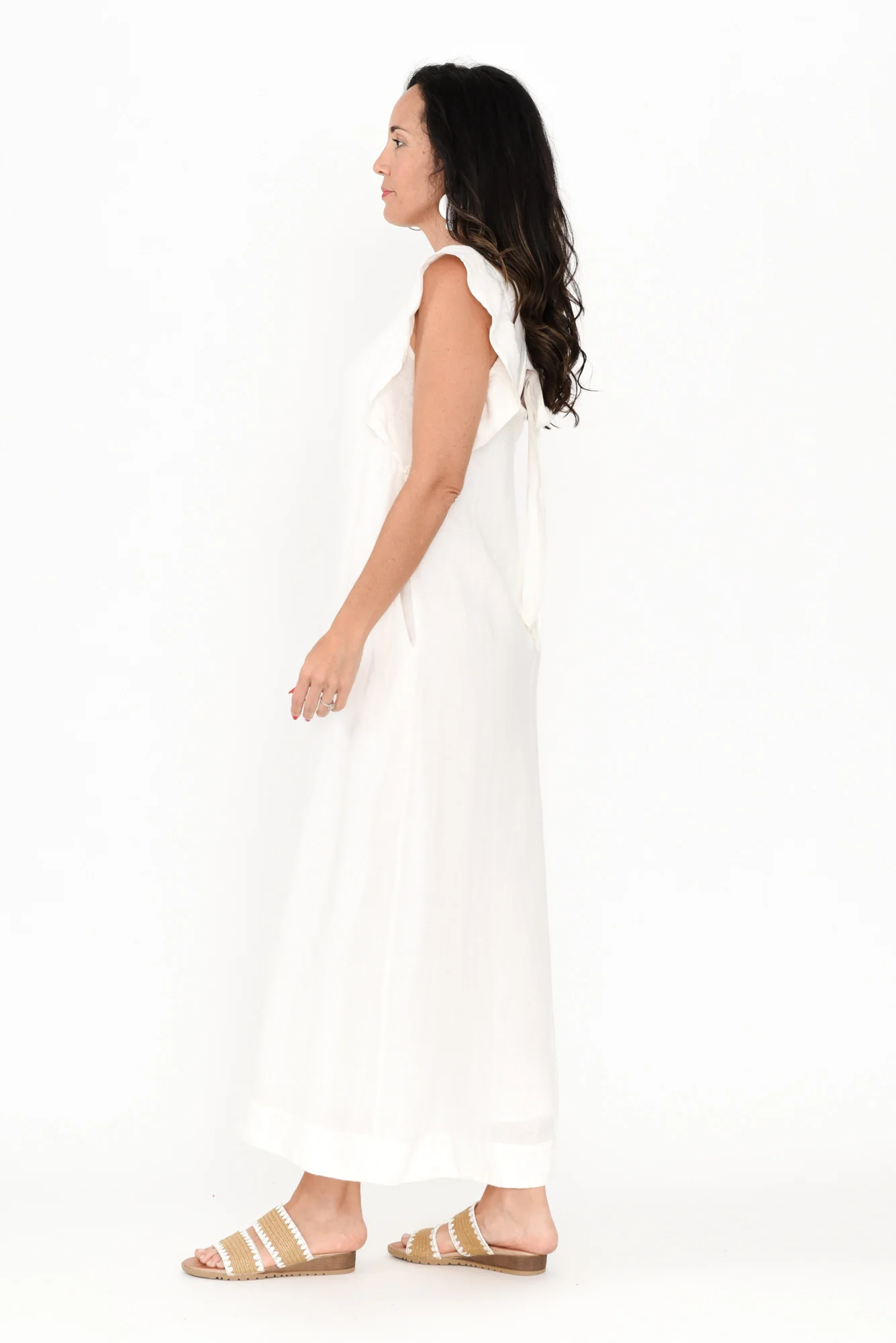 Matilda White Linen Dress