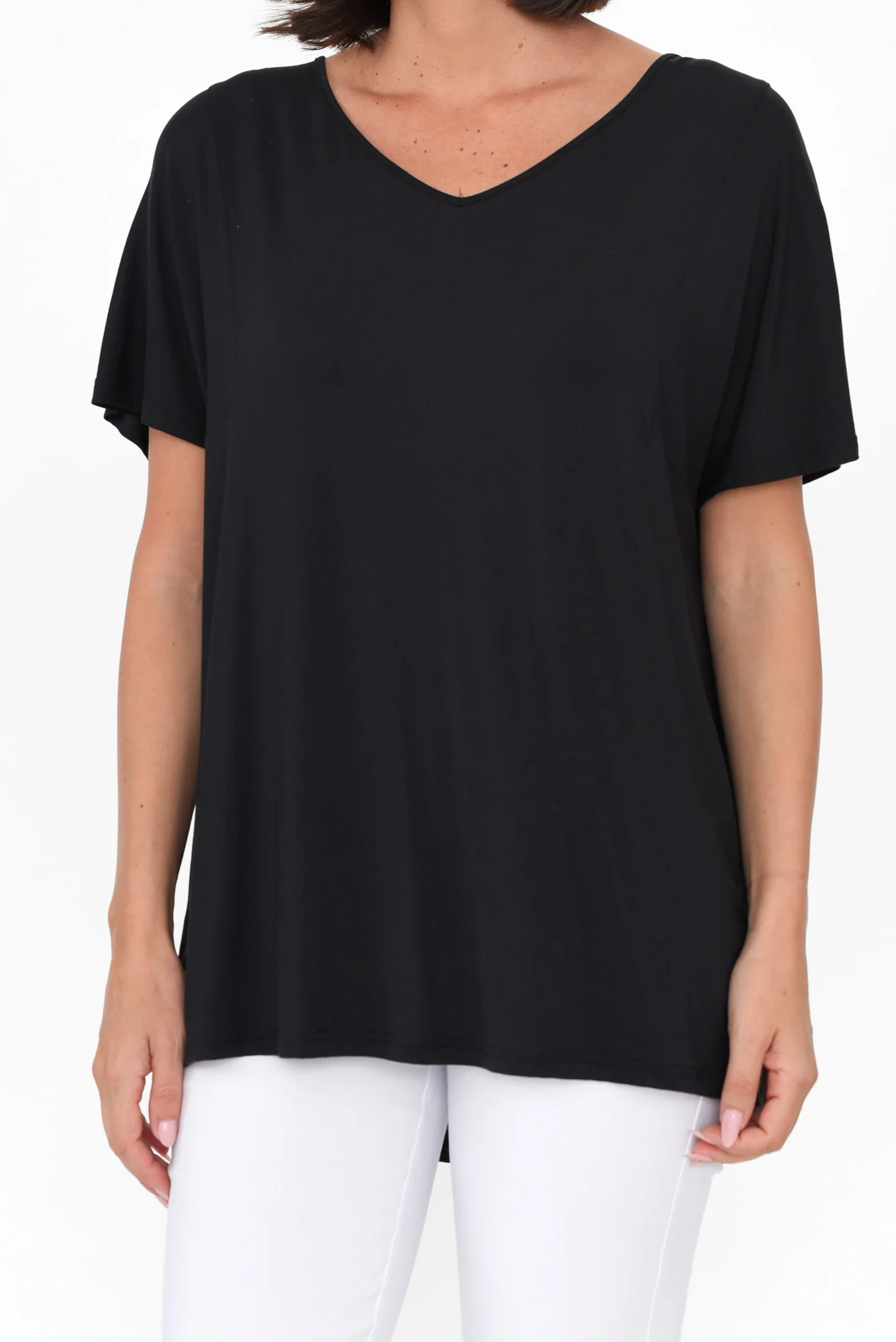 Ivy Black Micro Modal Swing Tee