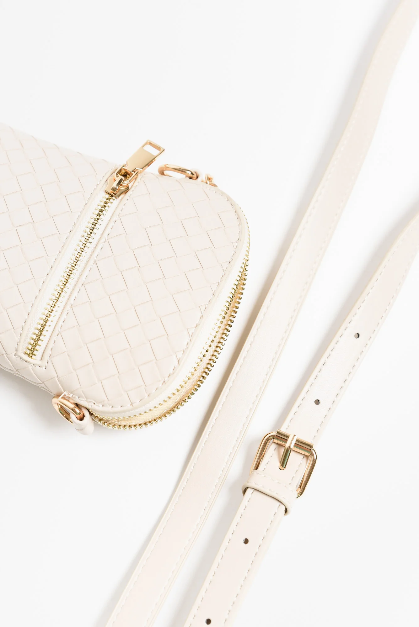 Jazz Cream Woven Walker Crossbody Bag