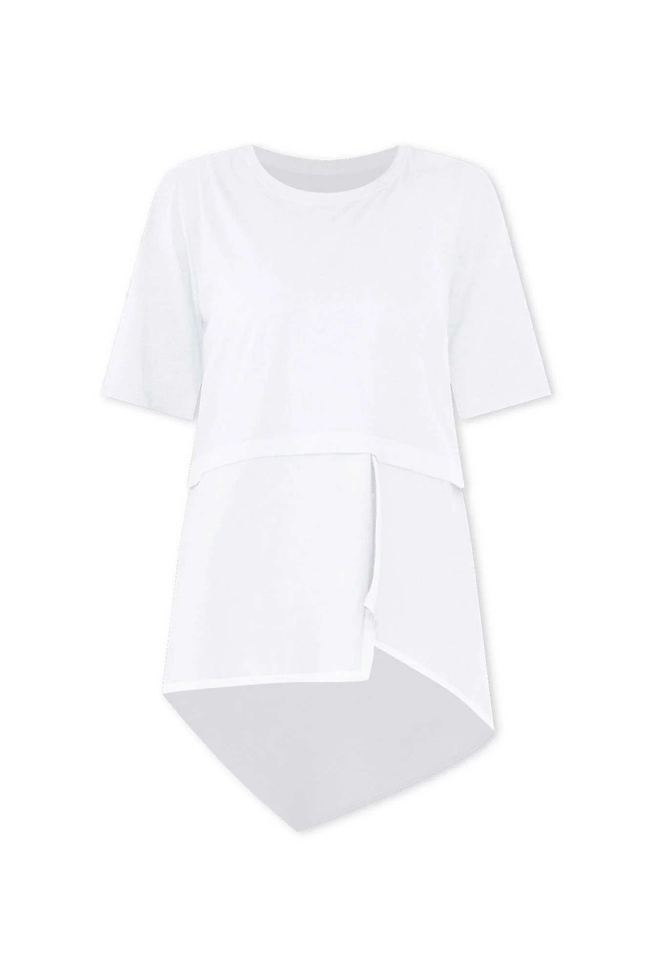 Emberley White Cotton Asymmetrical Top