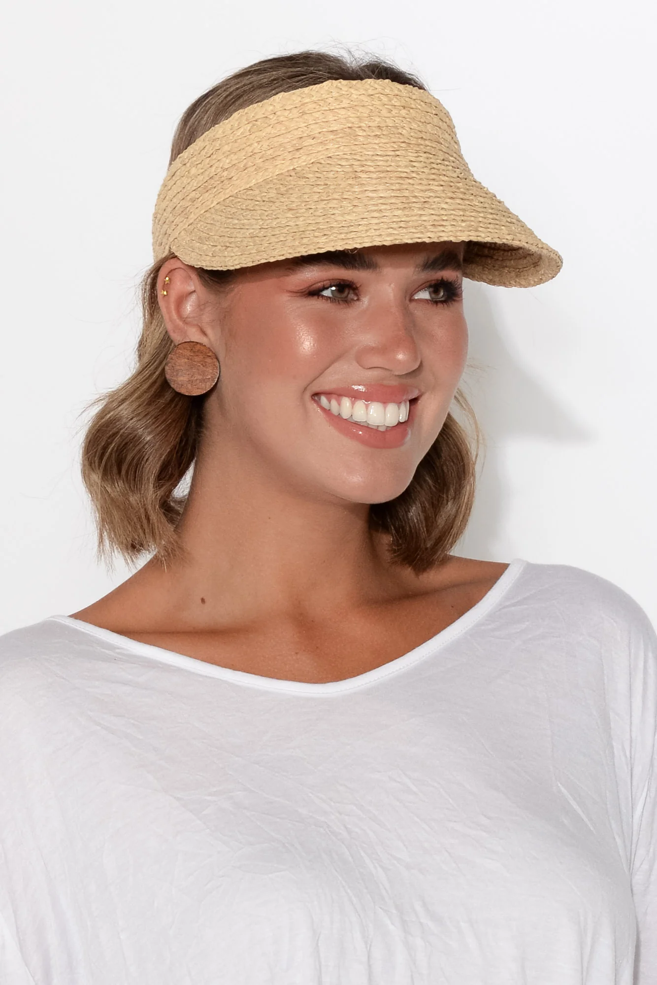 Noosa Natural Raffia Travel Visor