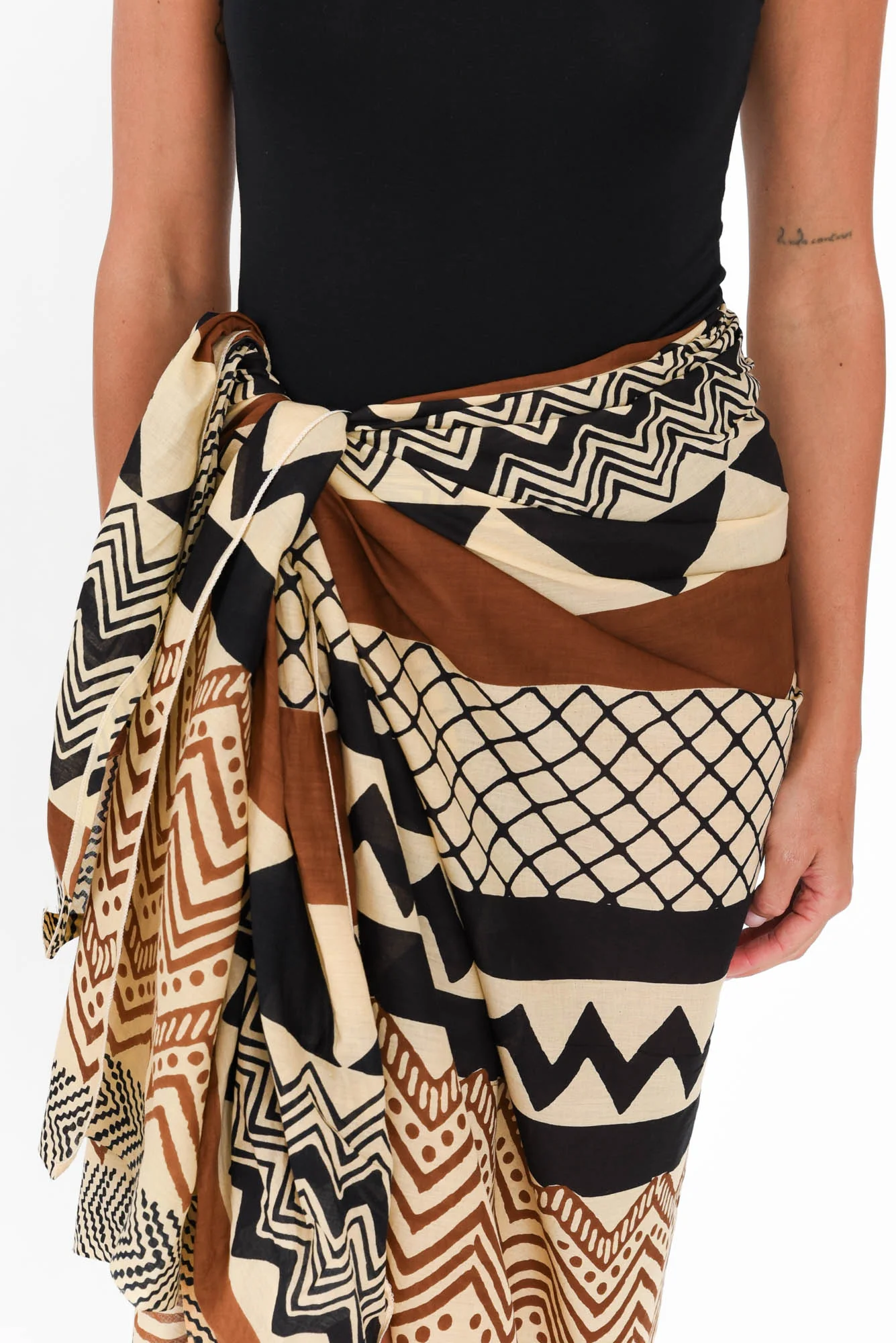 Rimini Brown Geo Sarong