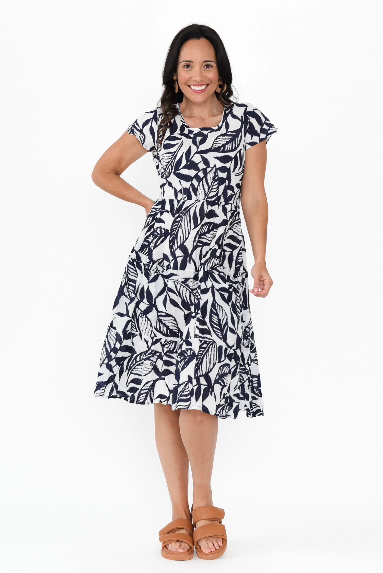 Hayman Navy Floral Cotton Dress