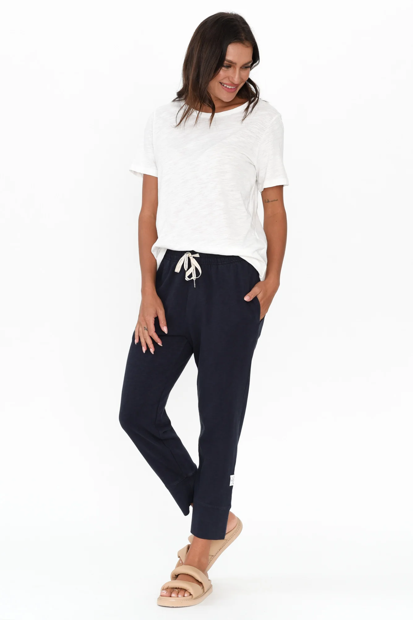 Fundamental Brunch Navy Cotton Pants