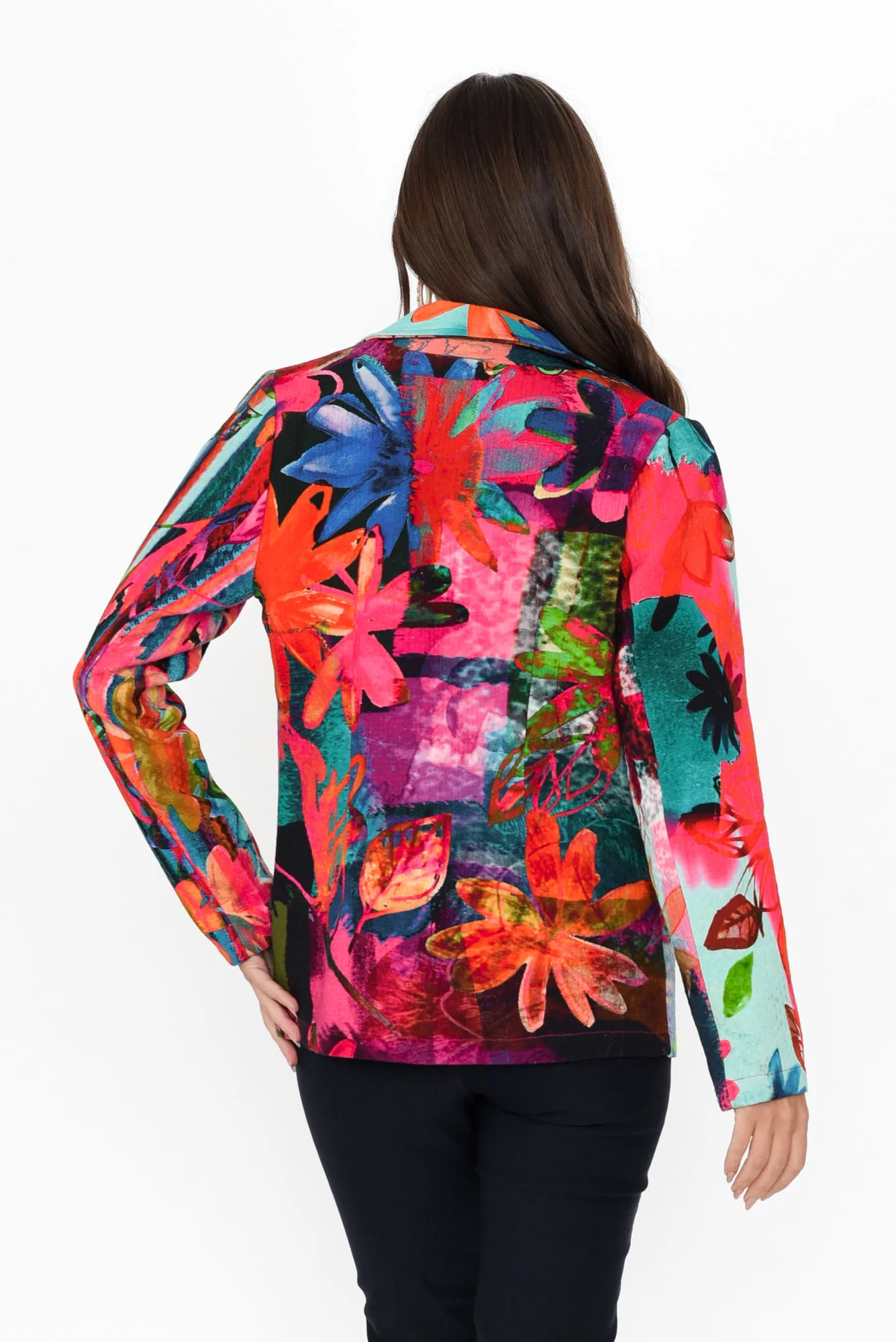 Dunstan Pink Flower Cotton Blazer