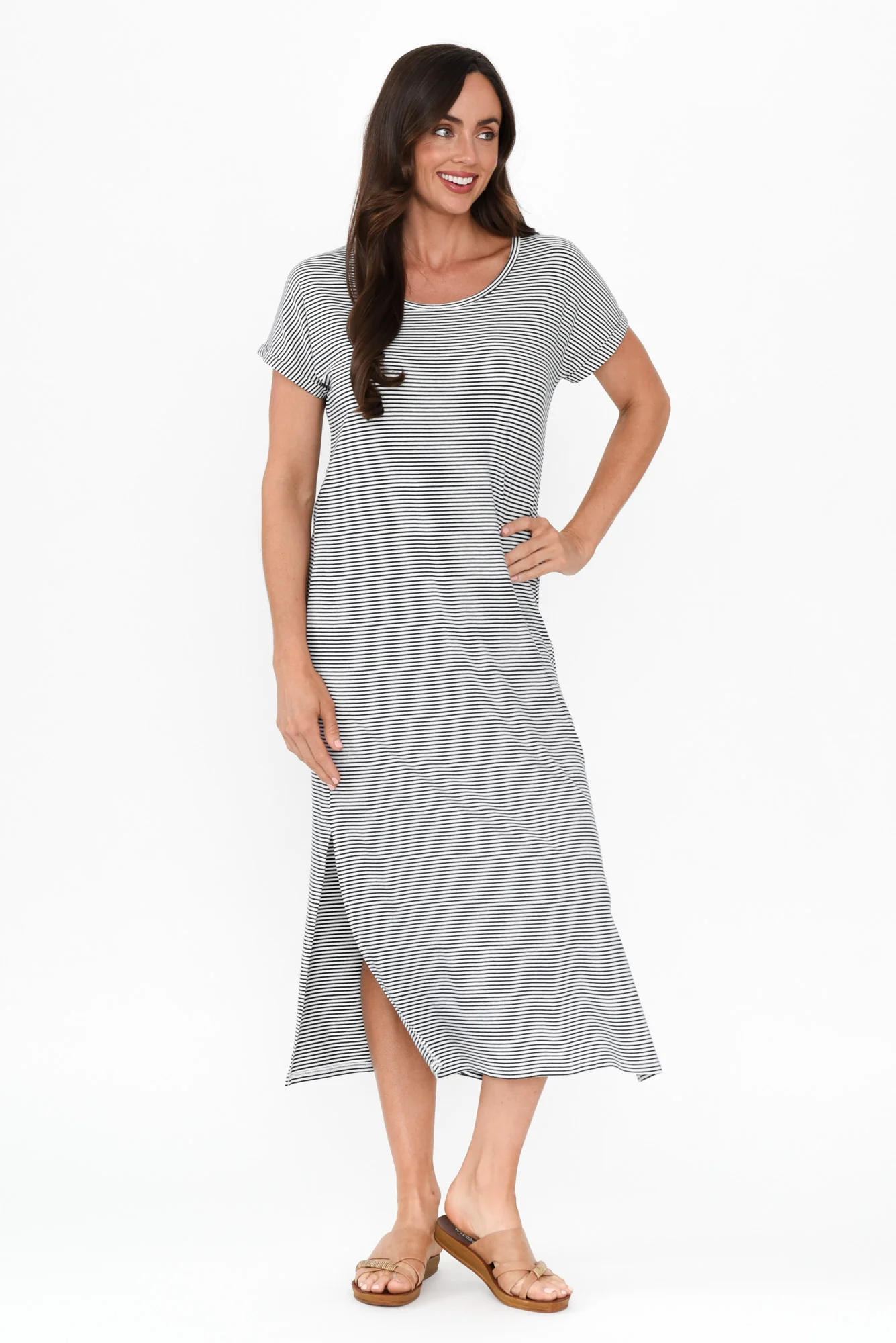 Elsie Nautical Stripe Bamboo Dress