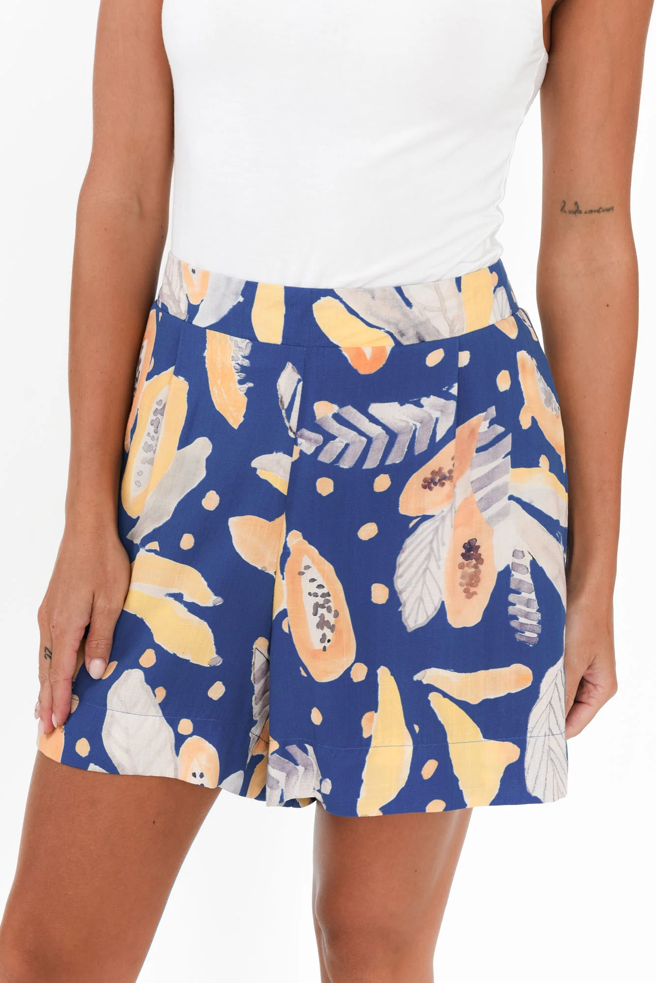 Desi Blue Fruity Pocket Shorts