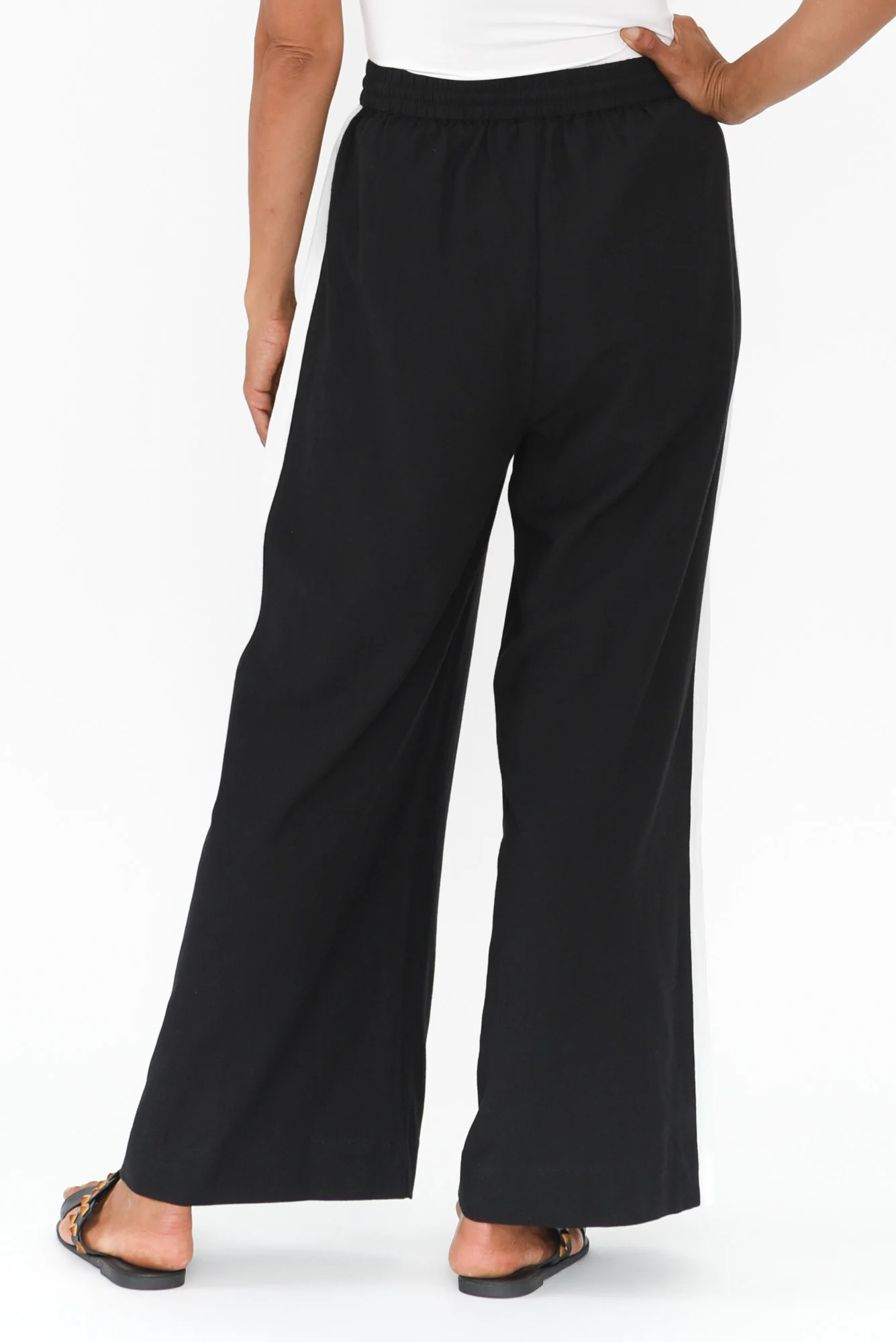 Francis Black Stripe Drawstring Pants