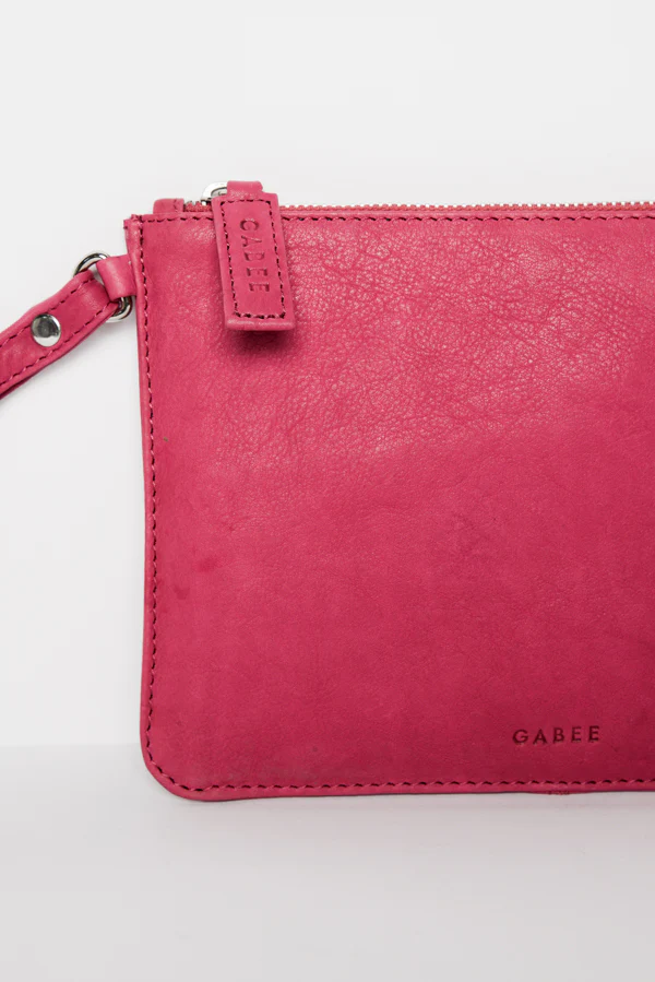 Queens Pink Leather Clutch