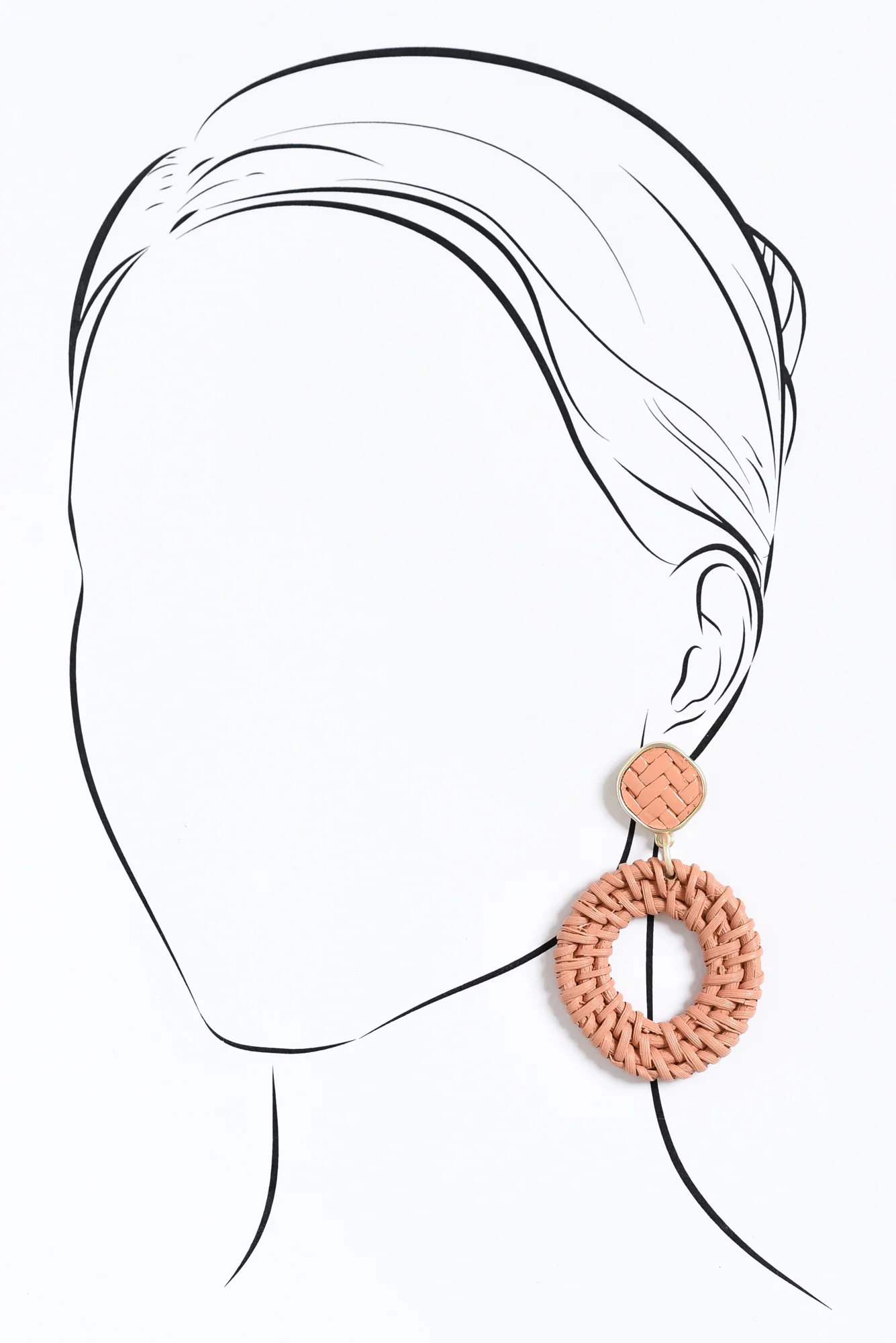 Pevensie Pink Woven Drop Earrings