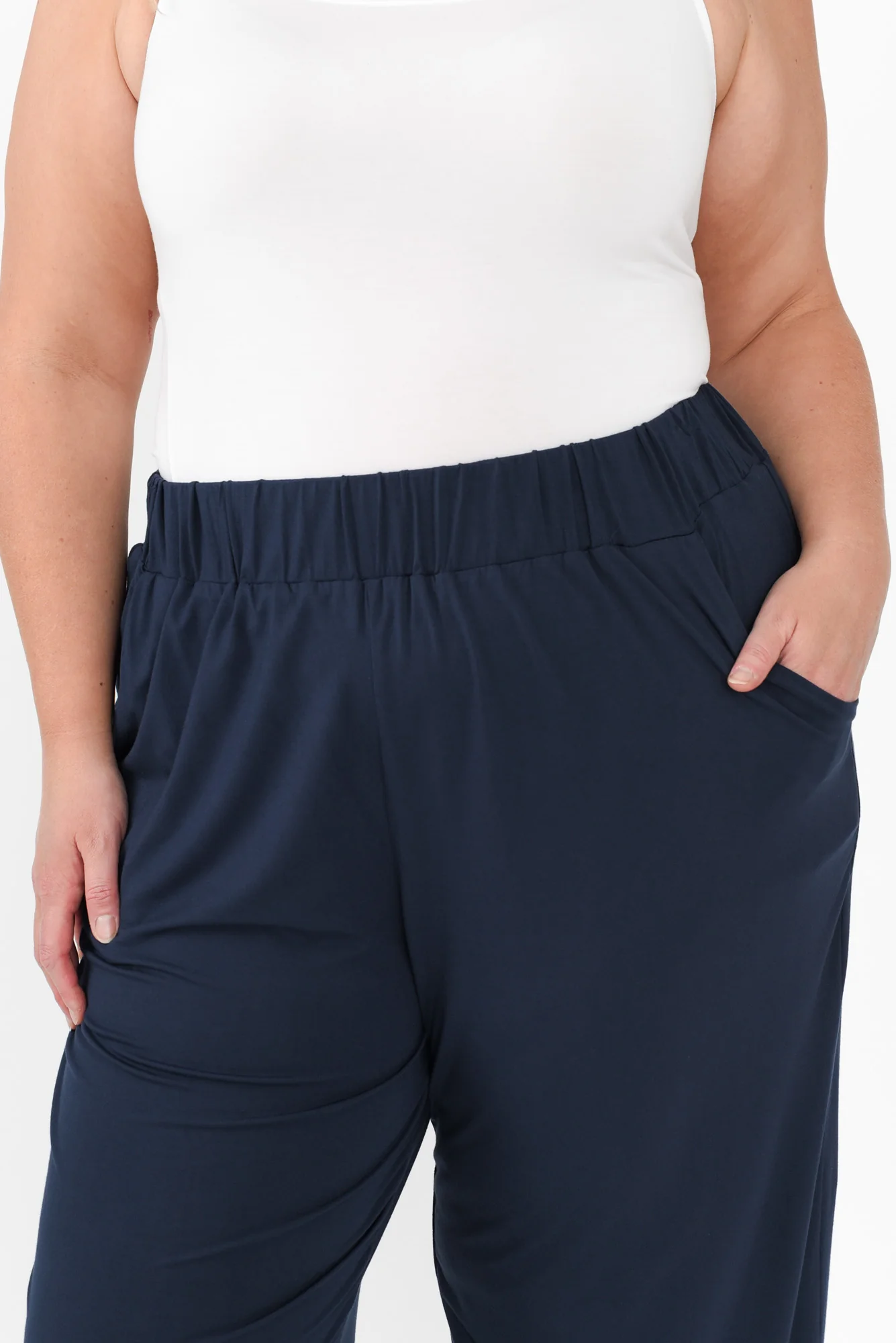 Rosella Navy Bamboo Pants