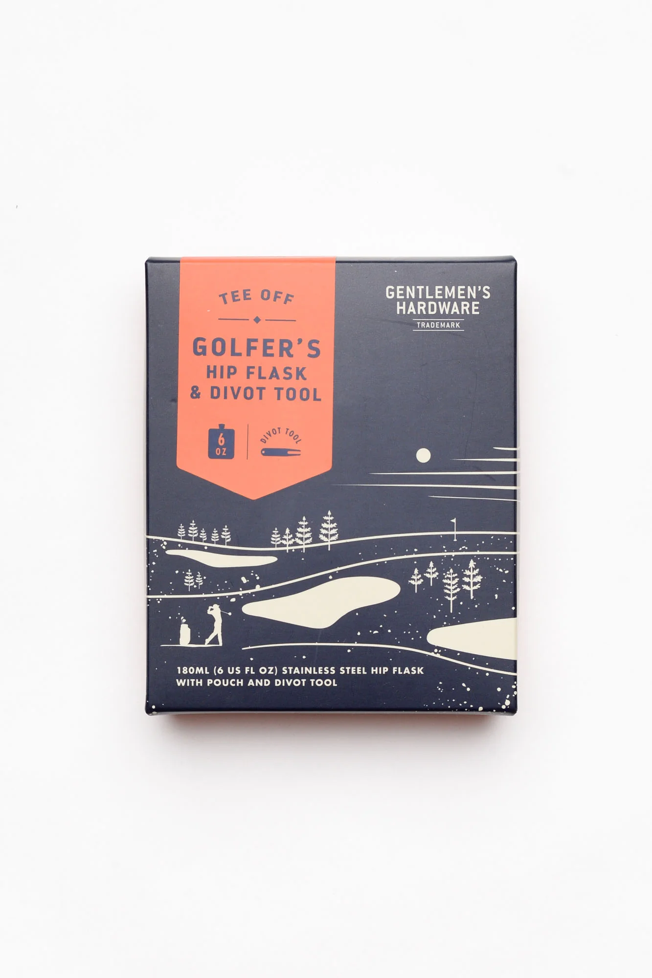 Golfer's Hip Flask & Divot Tool Set