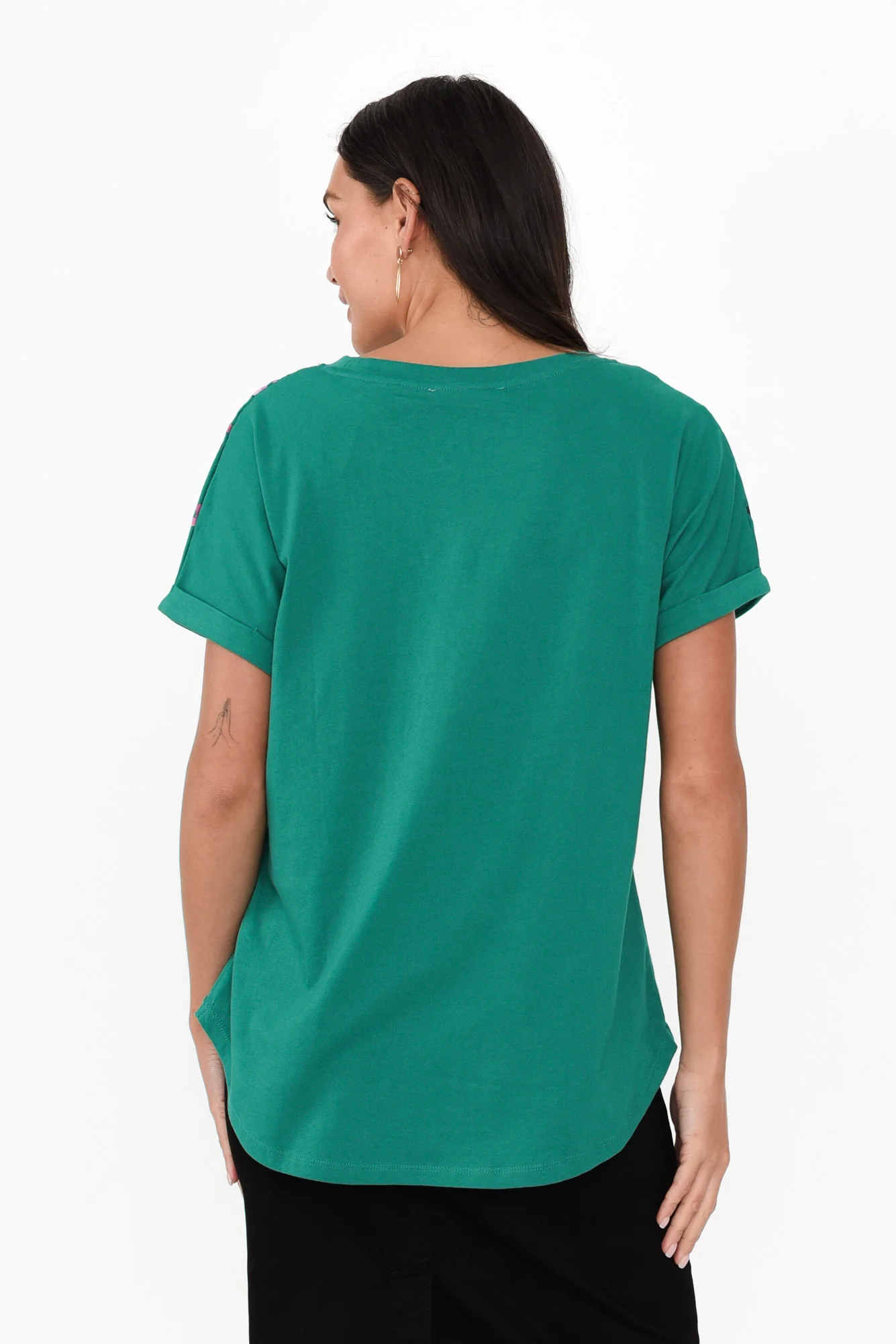 Hailey Green Animal Cotton Tee
