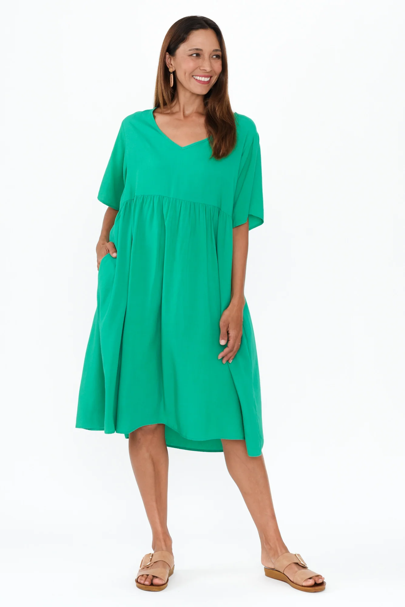 Sharlene Green Midi Dress
