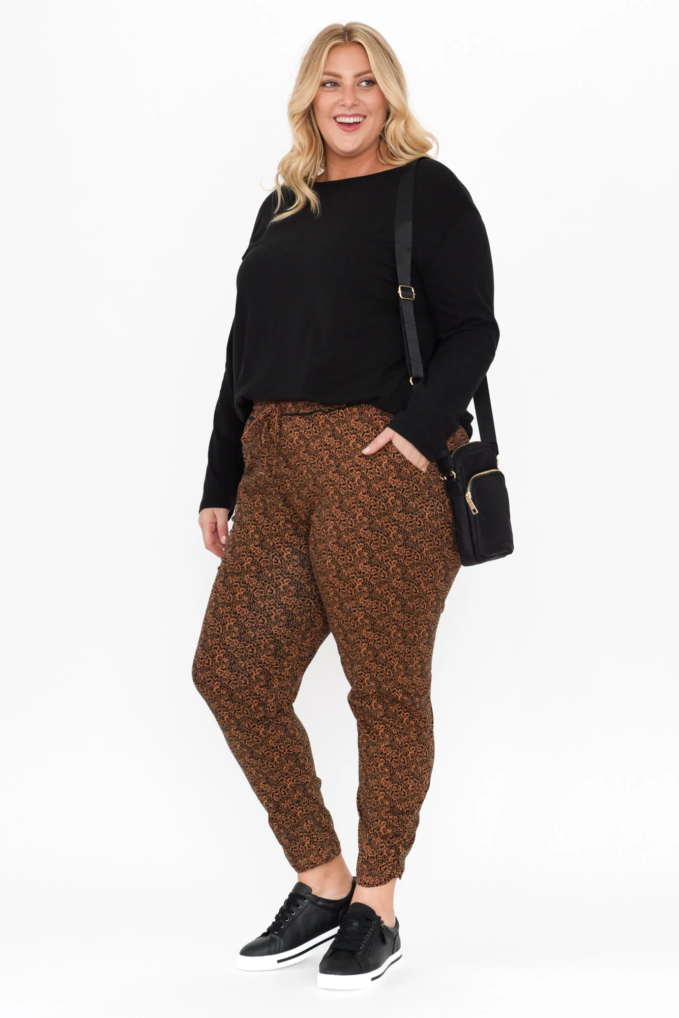 Jordan Rust Abstract Drawstring Pants