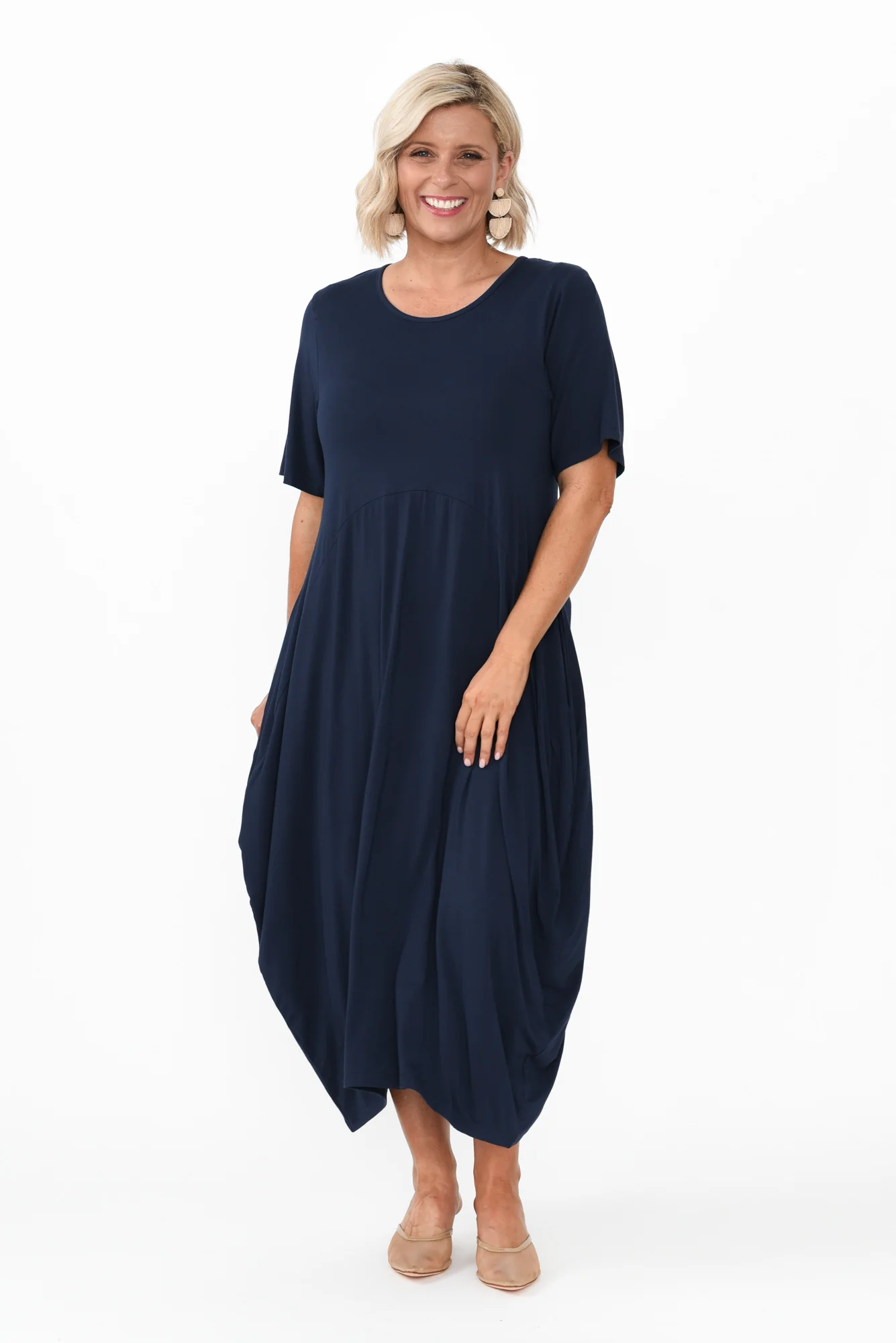 Samiya Navy Bamboo Dress