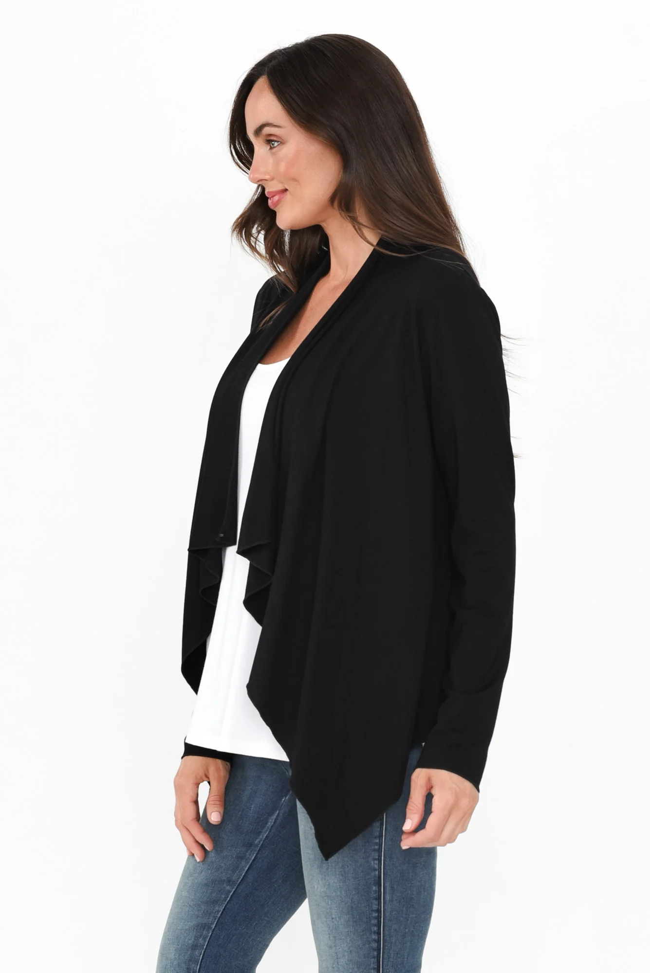 Joni Black Bamboo Cardigan