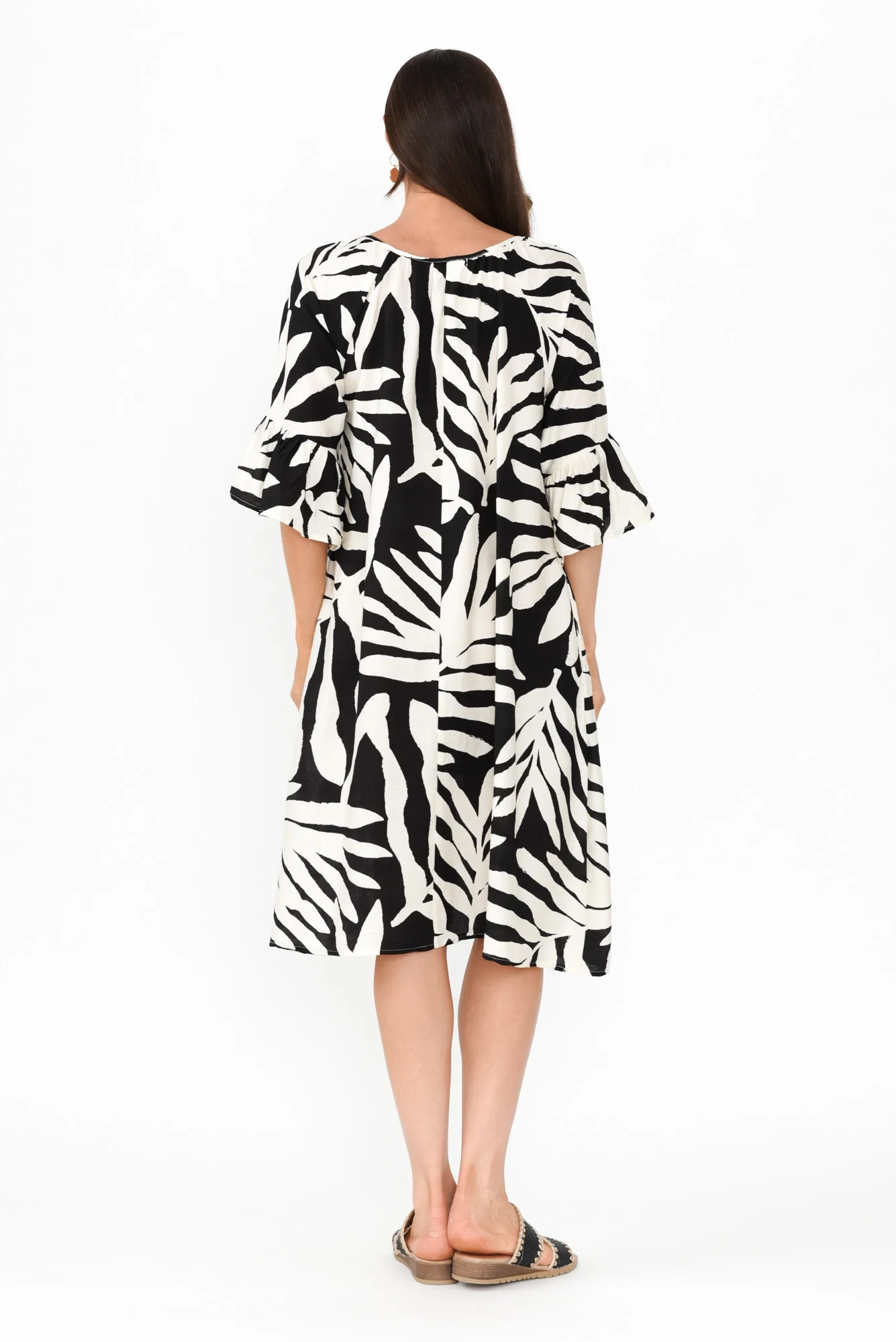 Mariella Black Palm Pocket Dress