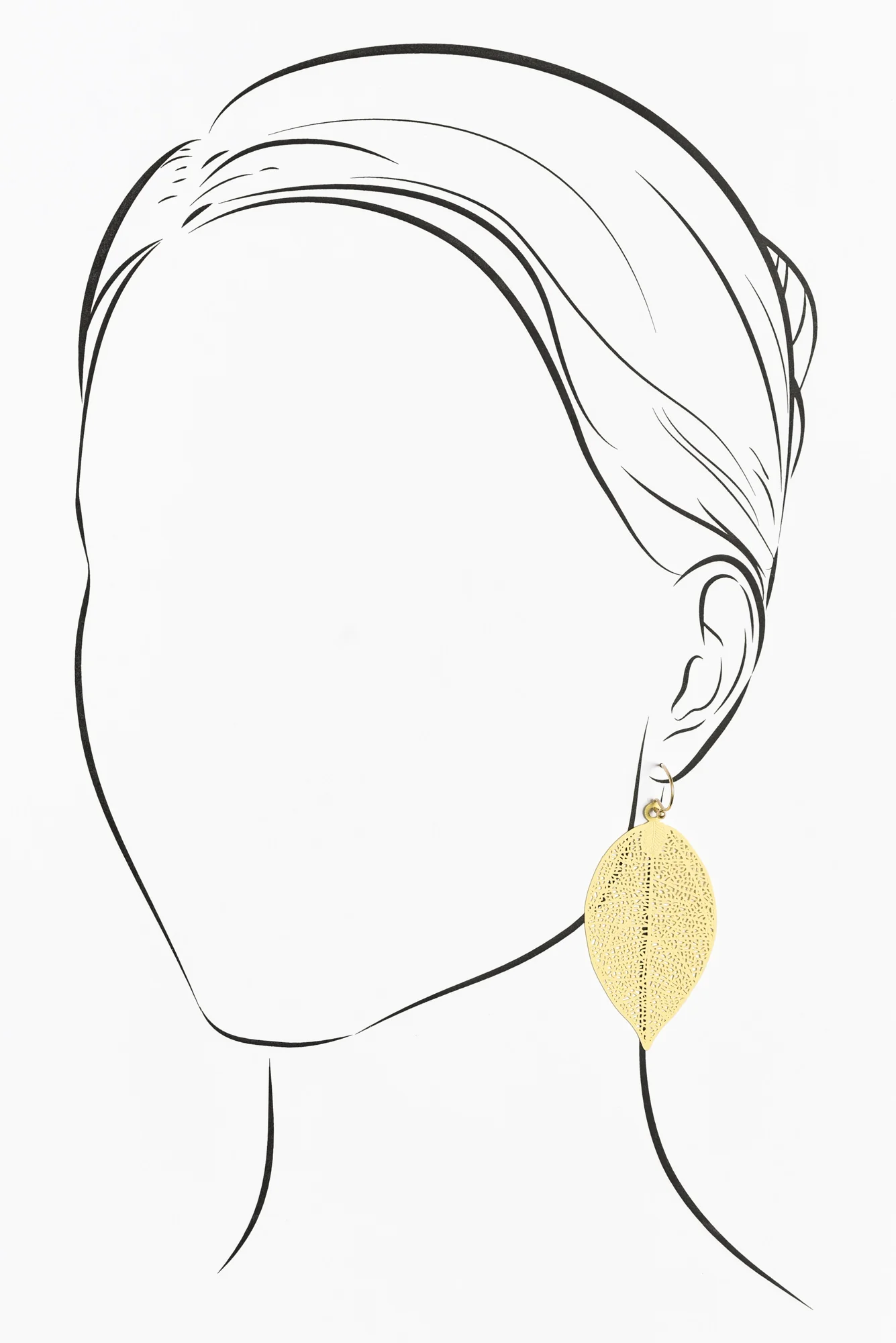 Gold Leaf Cutout Earrings