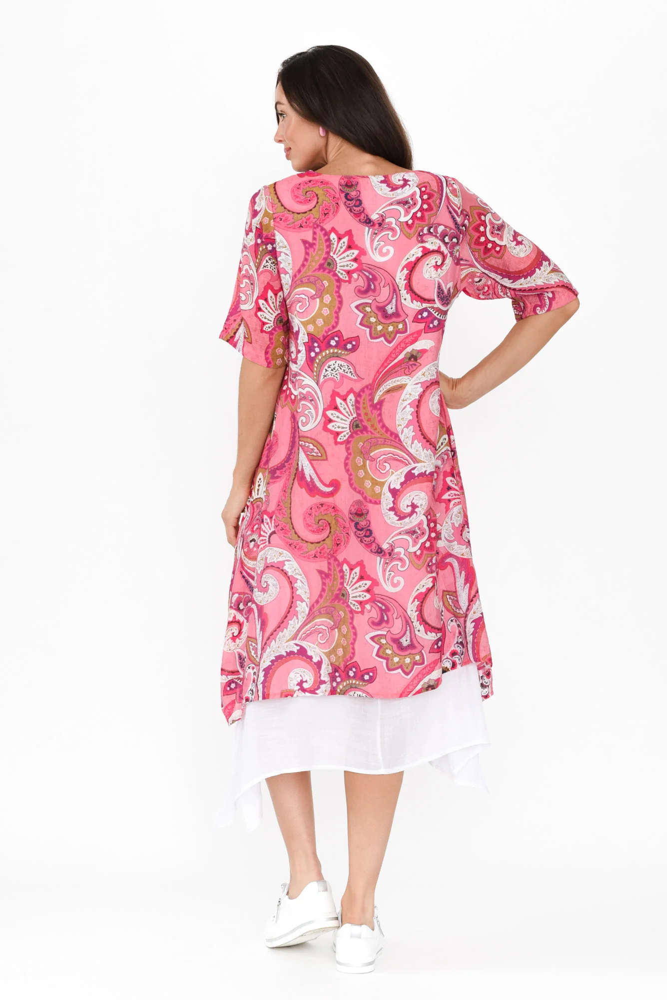Nala Pink Paisley Layers Dress