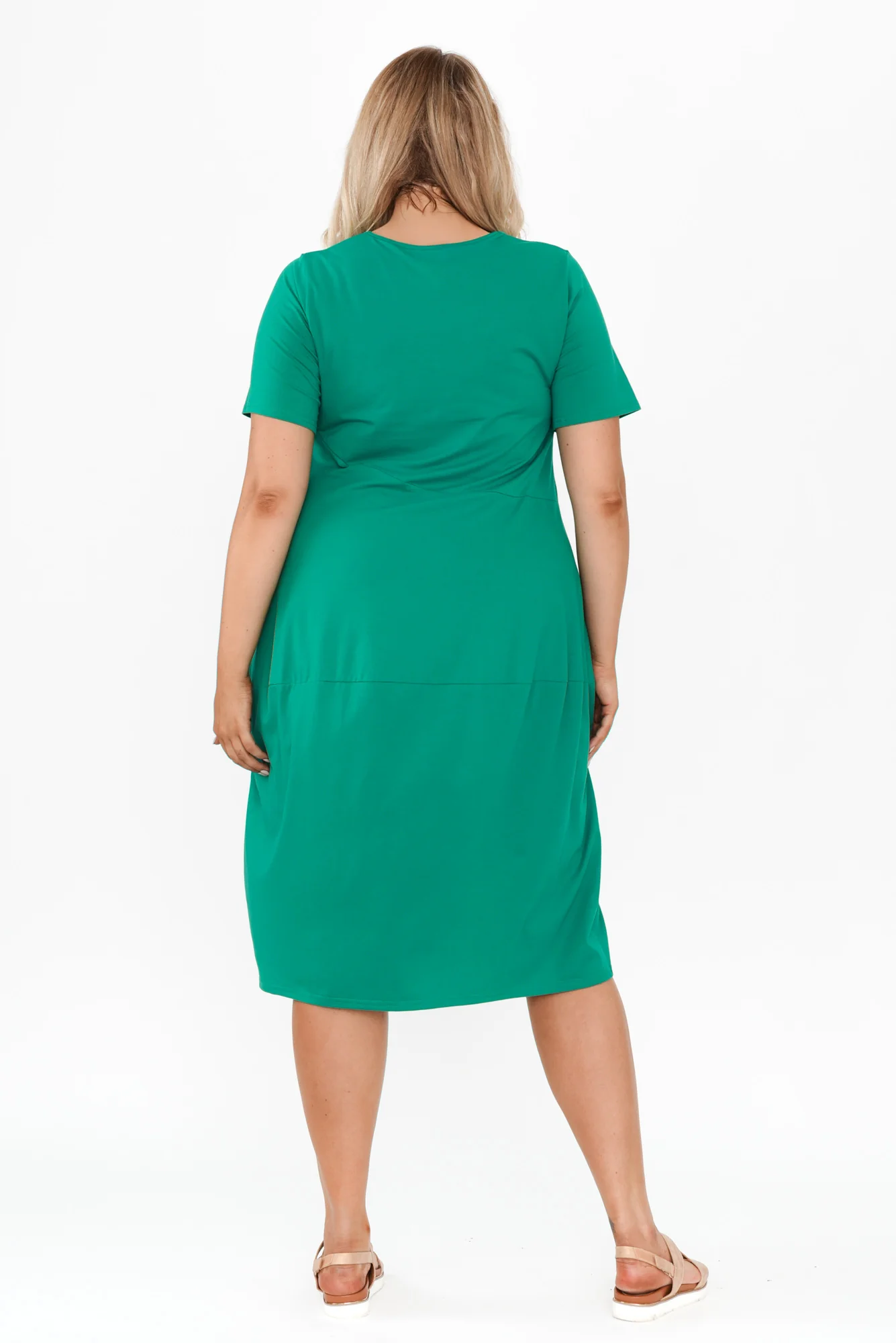 Morgan Teal Diagonal Seam Dress