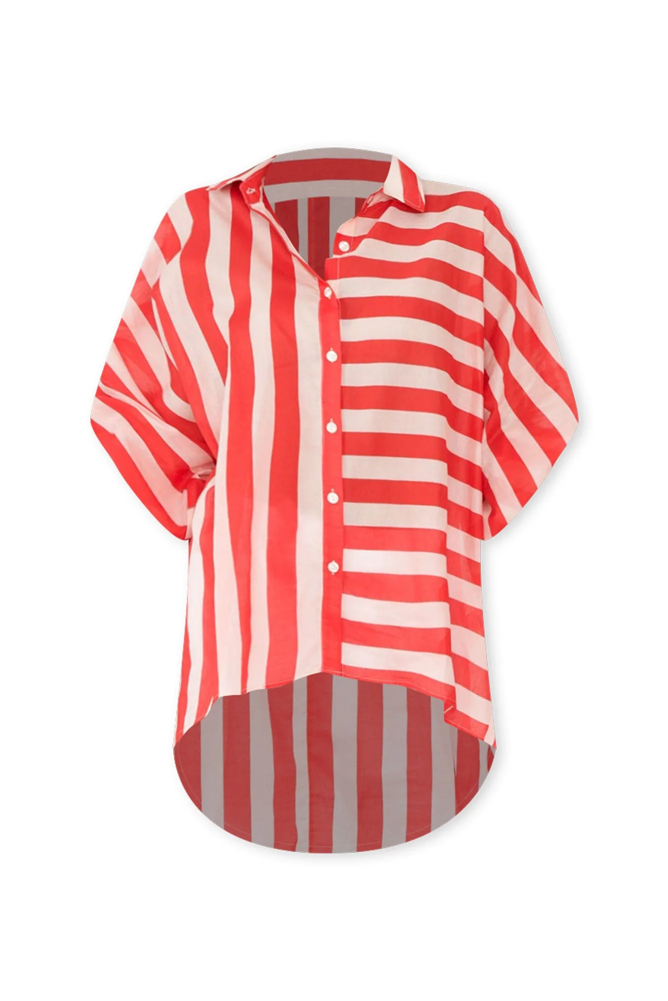 Cliffside Red Stripe Cotton Shirt